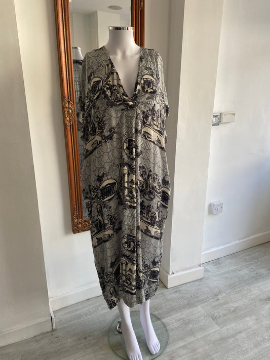 One Hundred Stars Printed Kaftan Dress One Size