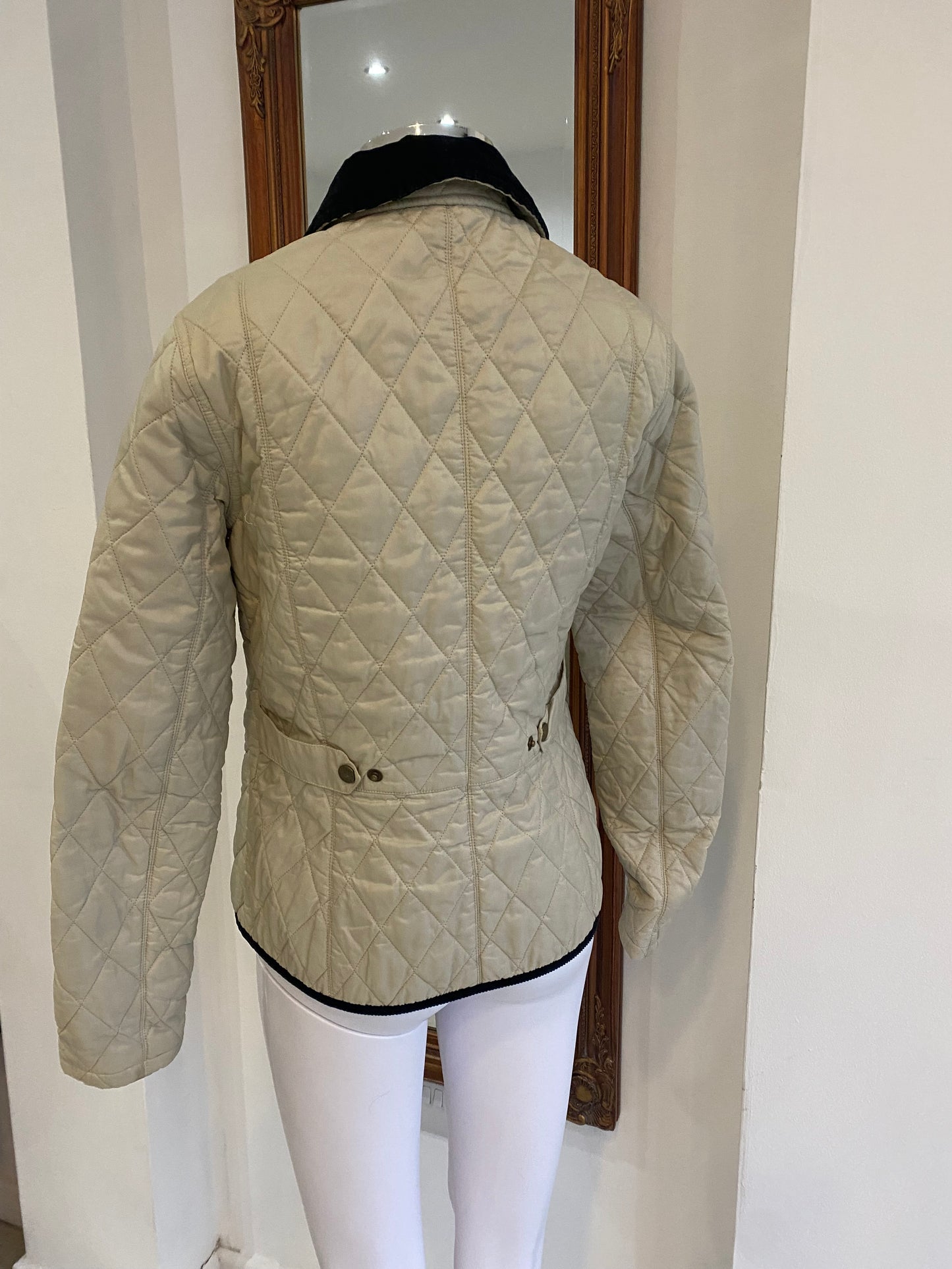 Barbour Cream Padded Coat Size 8