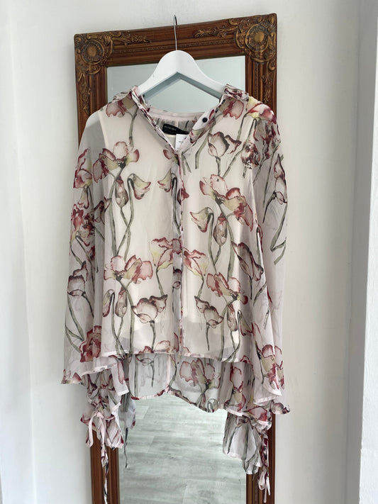 Religion Floral Print Batwing Blouse Size 12