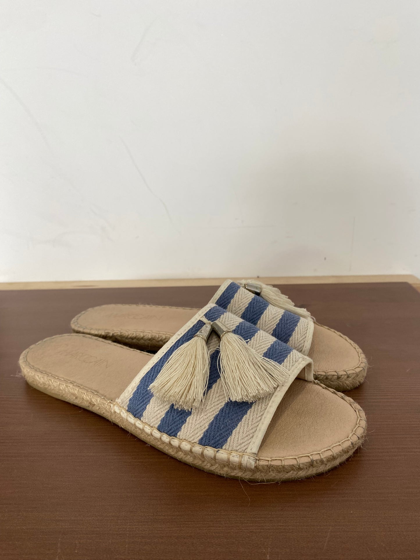 Marc Cain Striped Fabric Sliders Size 6