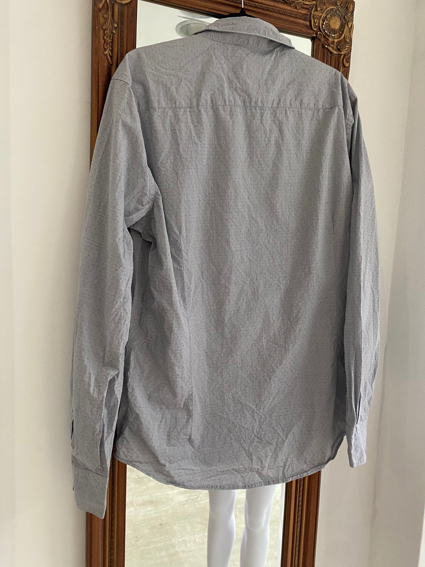 Massimo Dutti Textured Blue Shirt Size XL