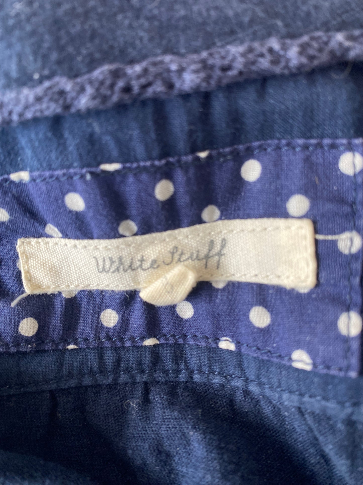 White Stuff navy top size 8