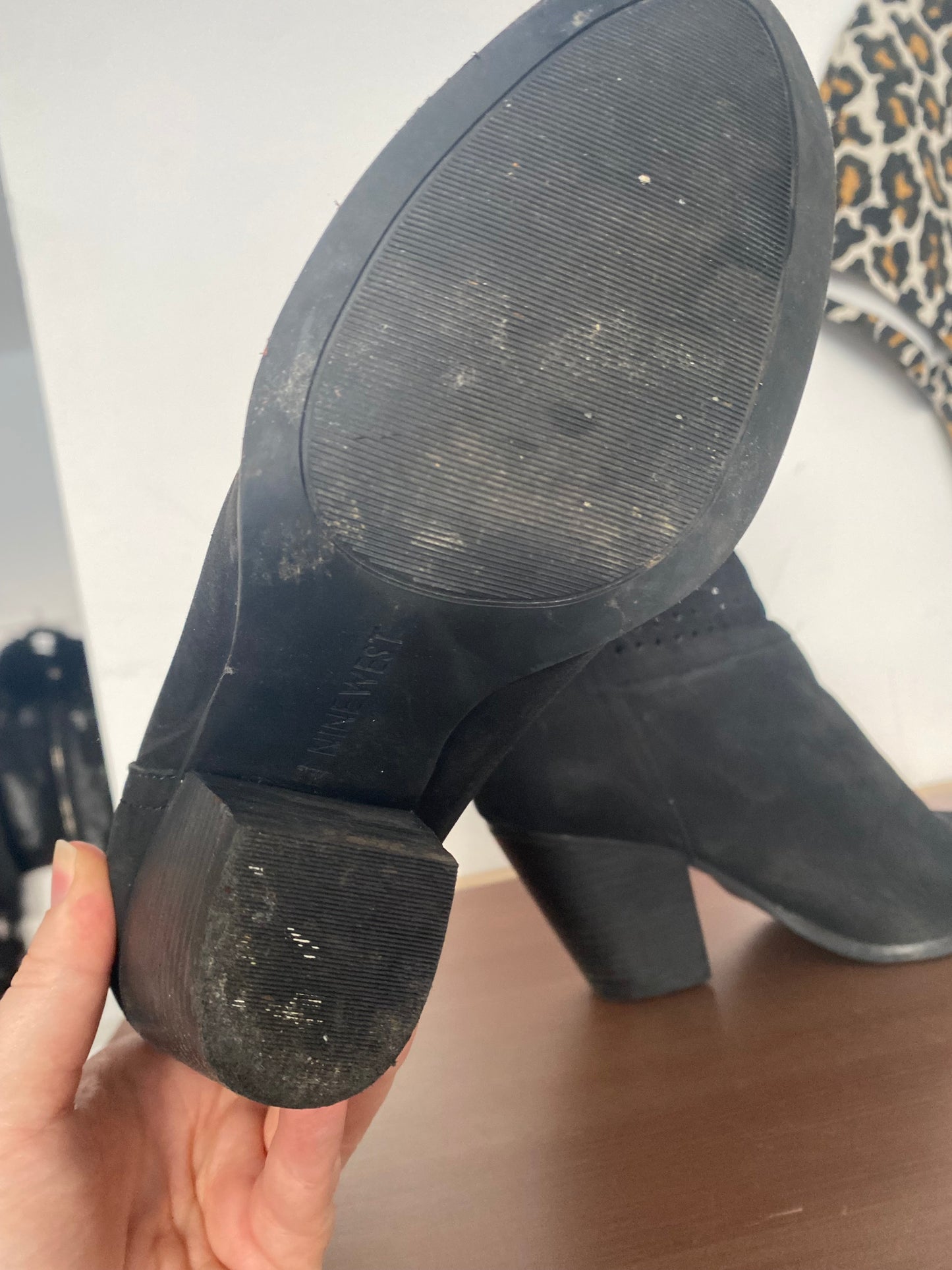 Nine West black boots size 5