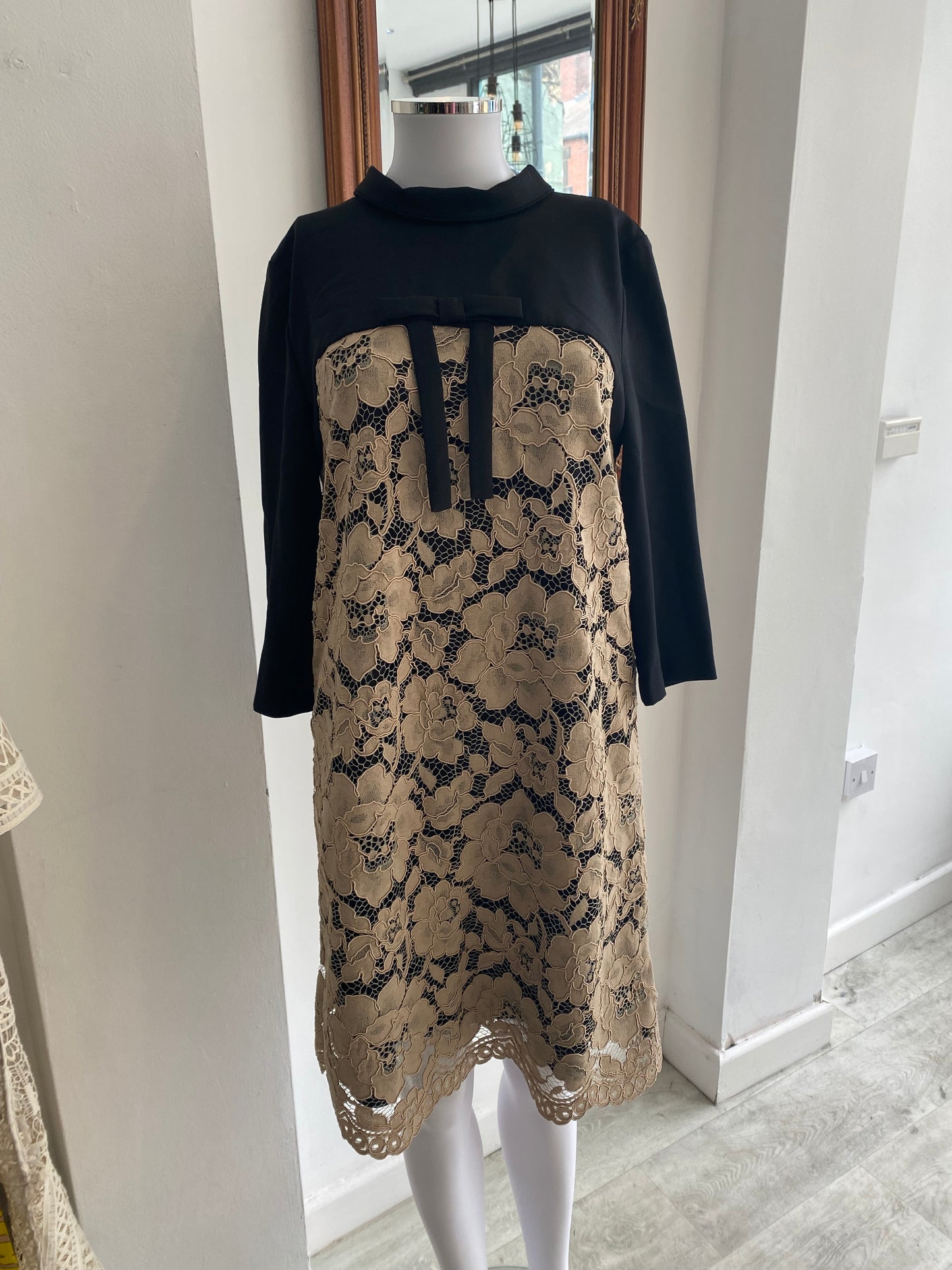 Twin Set beige lace dress size 12