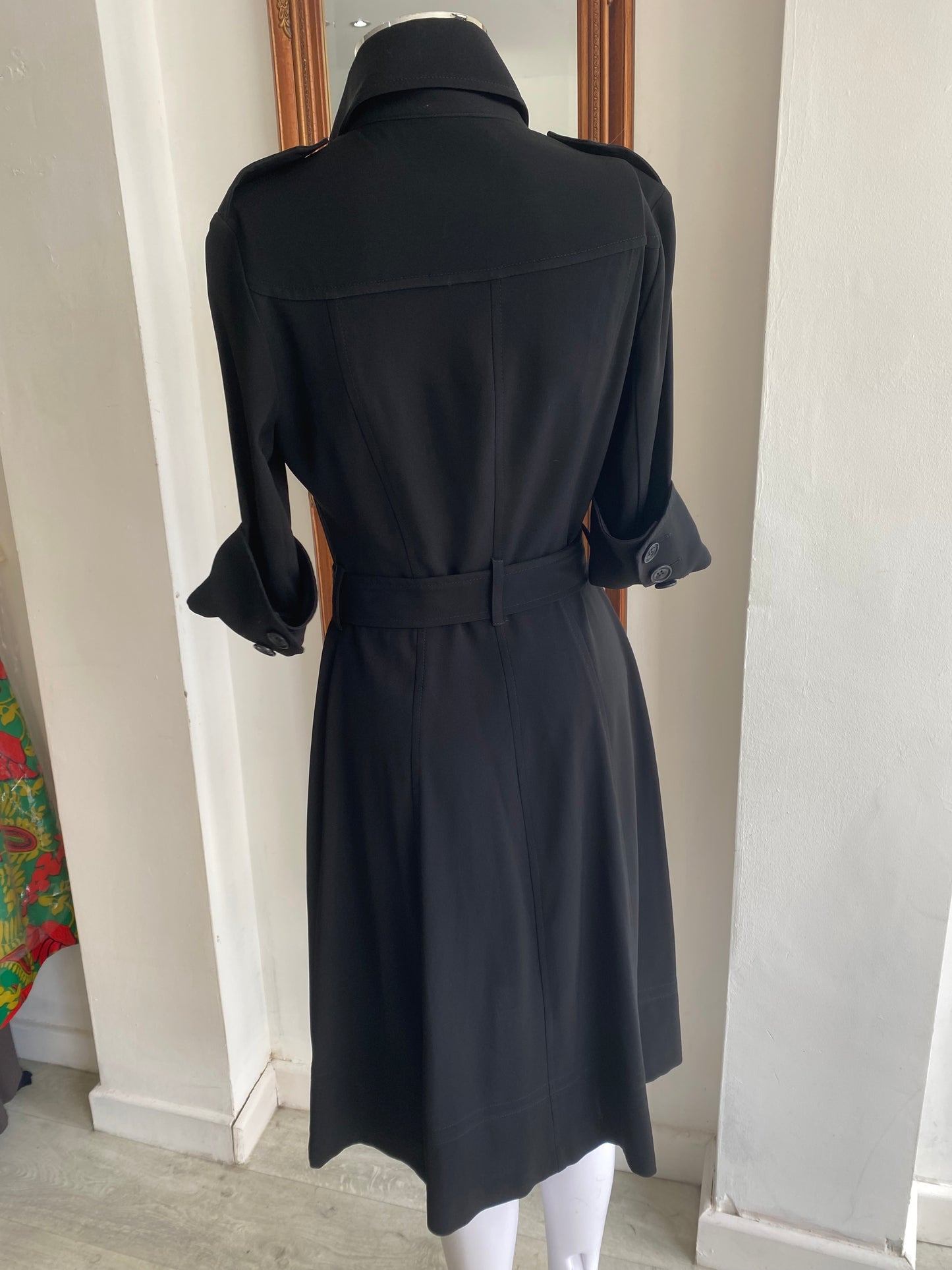 Karen Millen black belted dress size 8