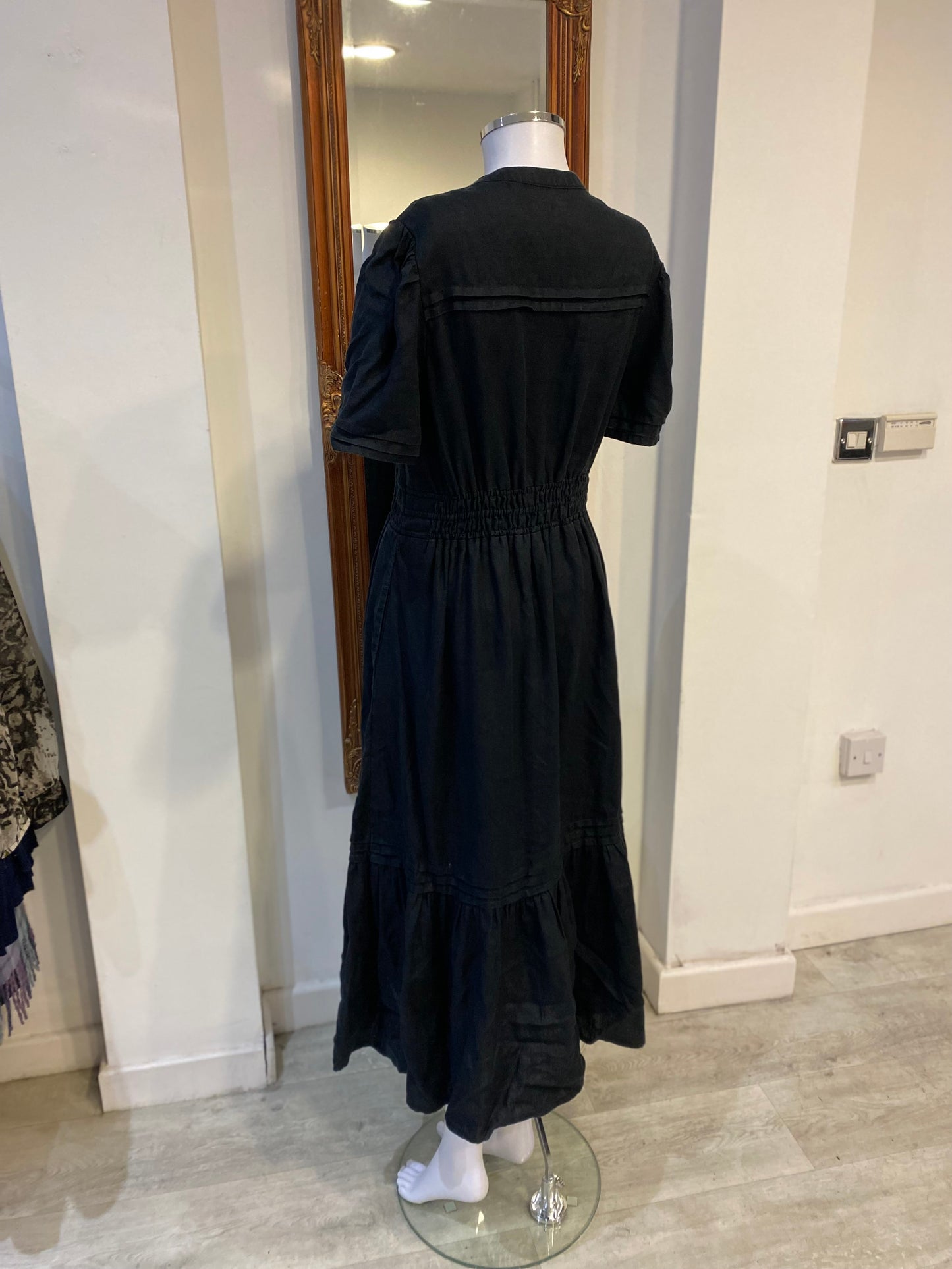 Boden Slate Grey Linen Dress Size 12 R