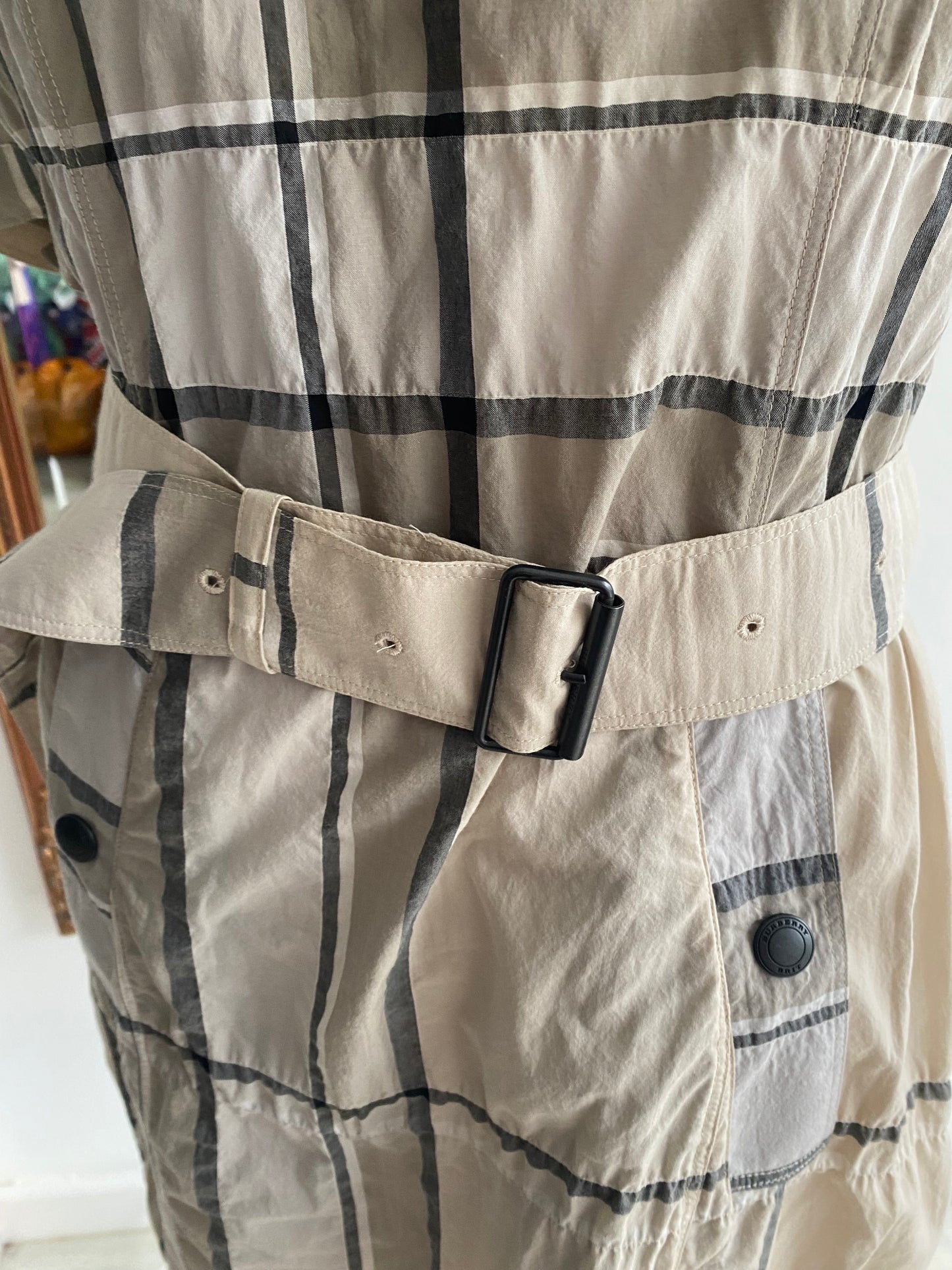 Burberry checked dress nova check size 10