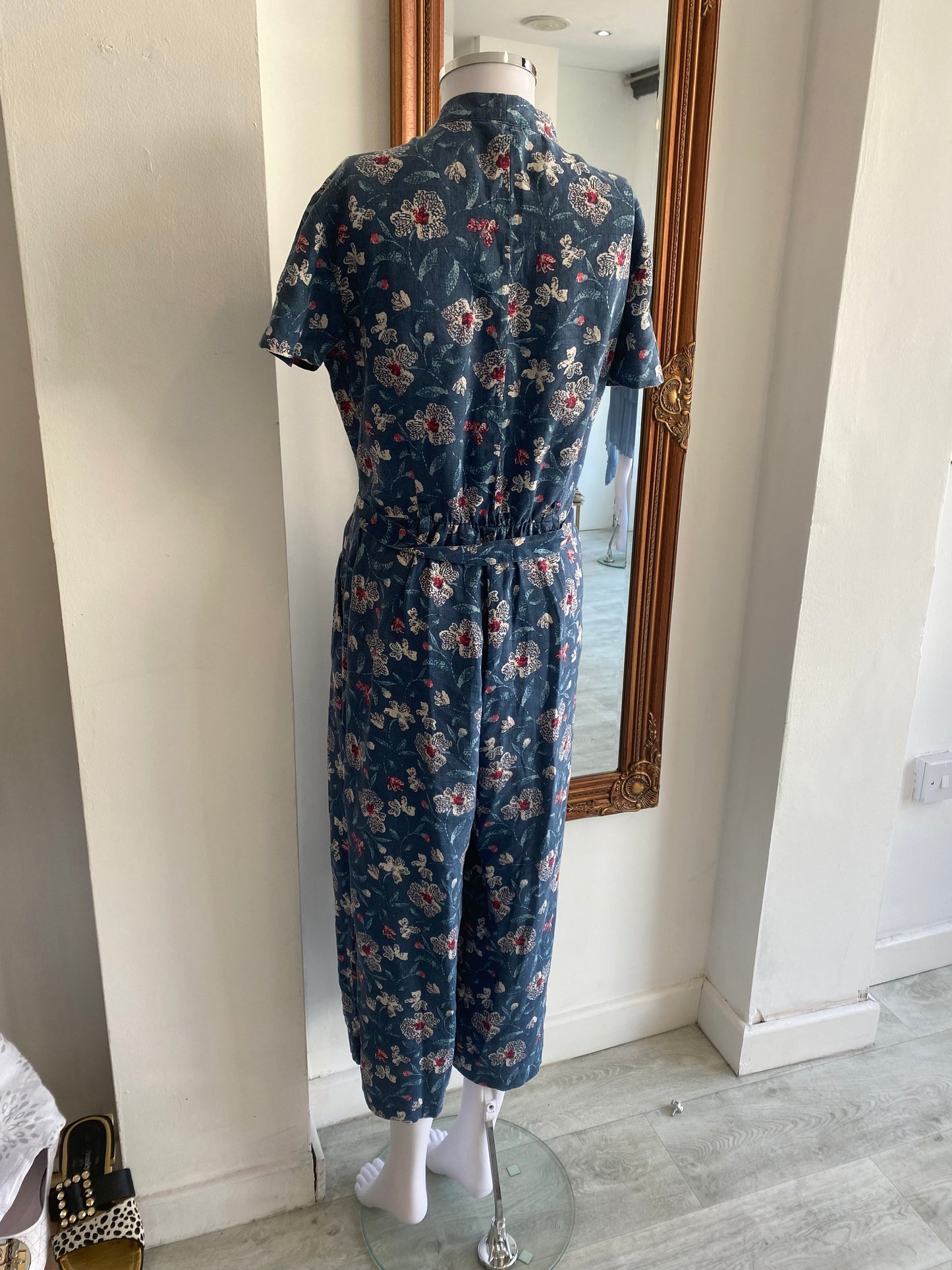 Seasalt Floral Print Jumpsuit Size 10