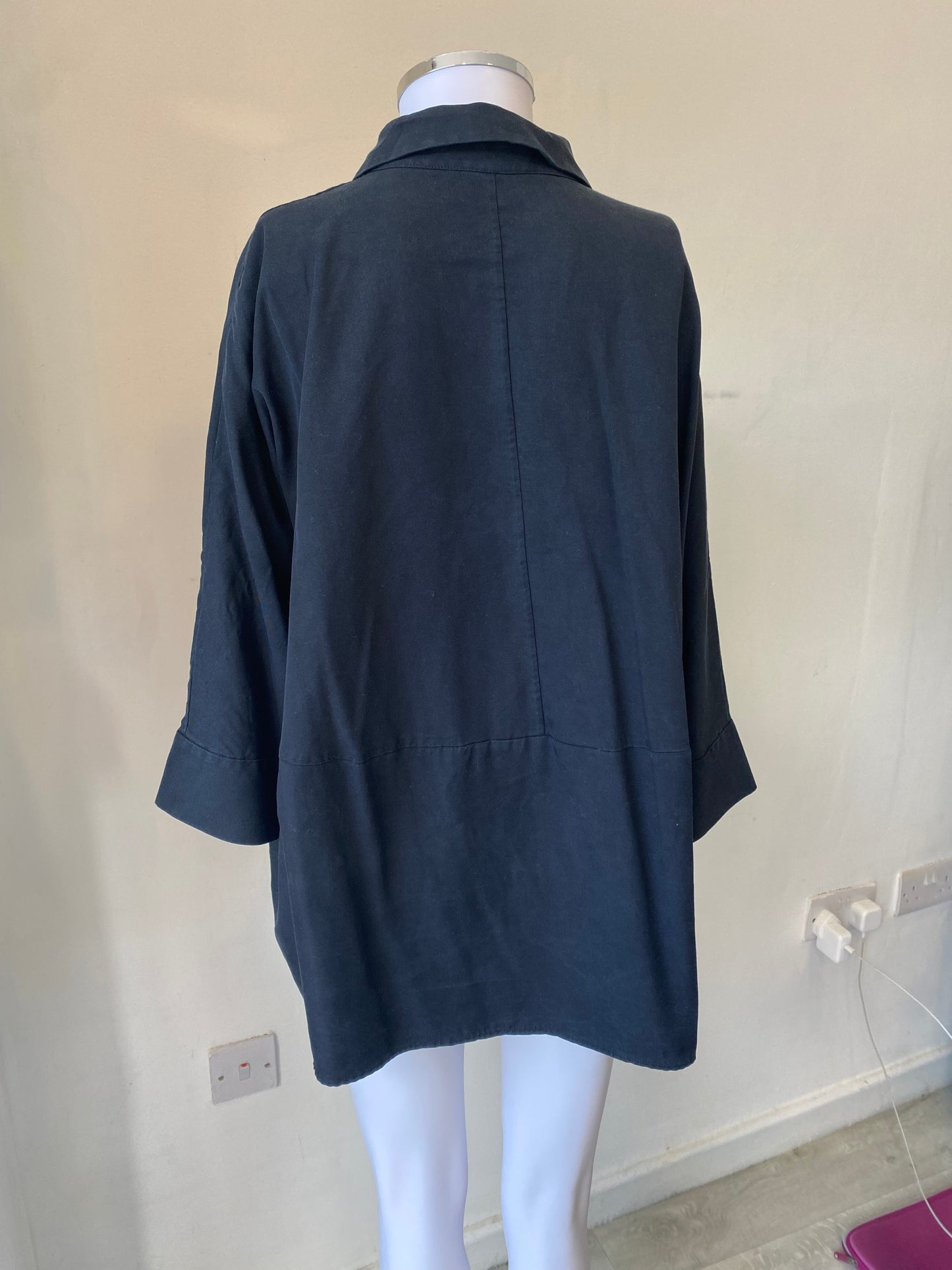 COS Grey Linen Shirt Size 14