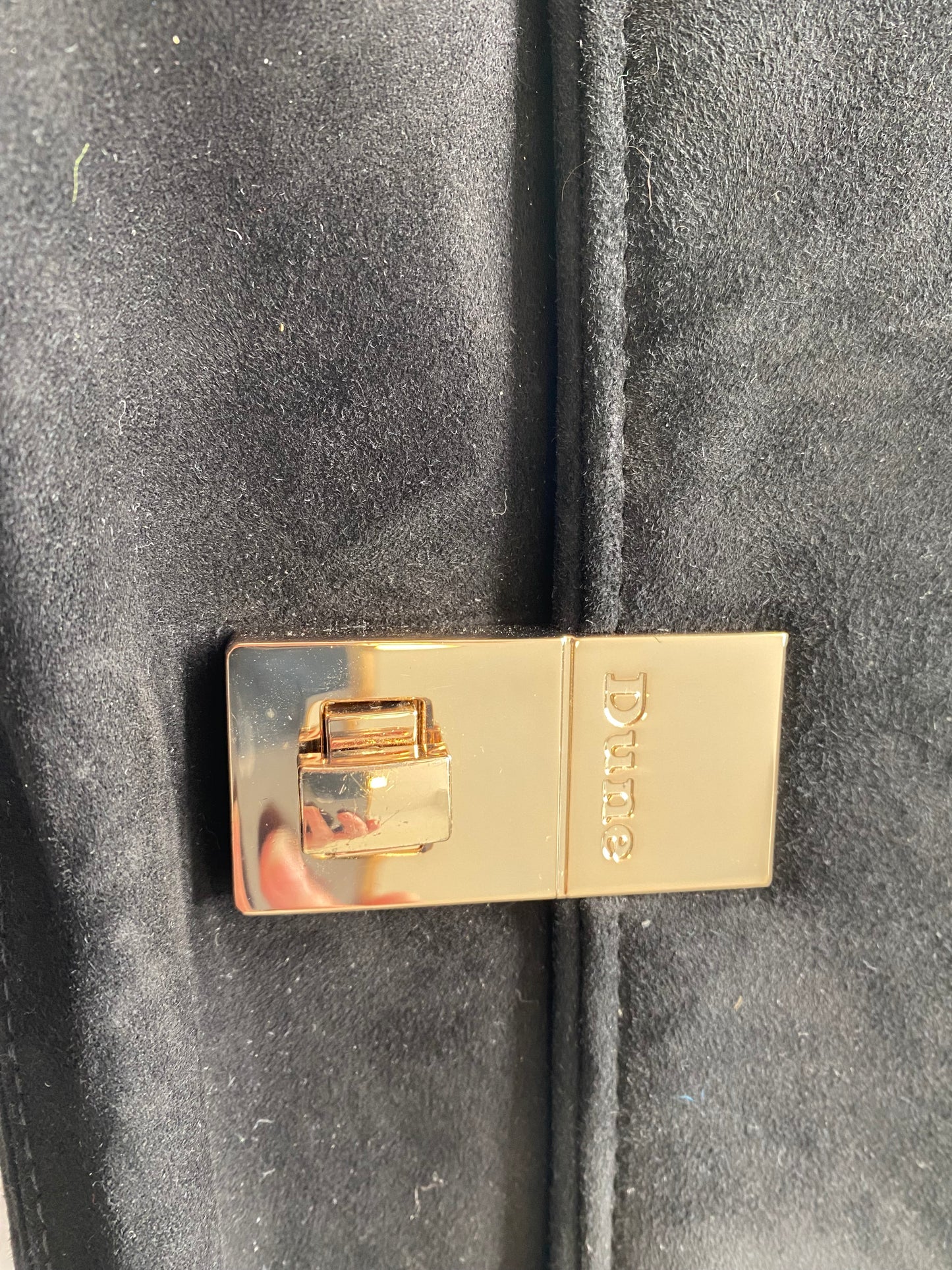 Dune Black Suede Handbag