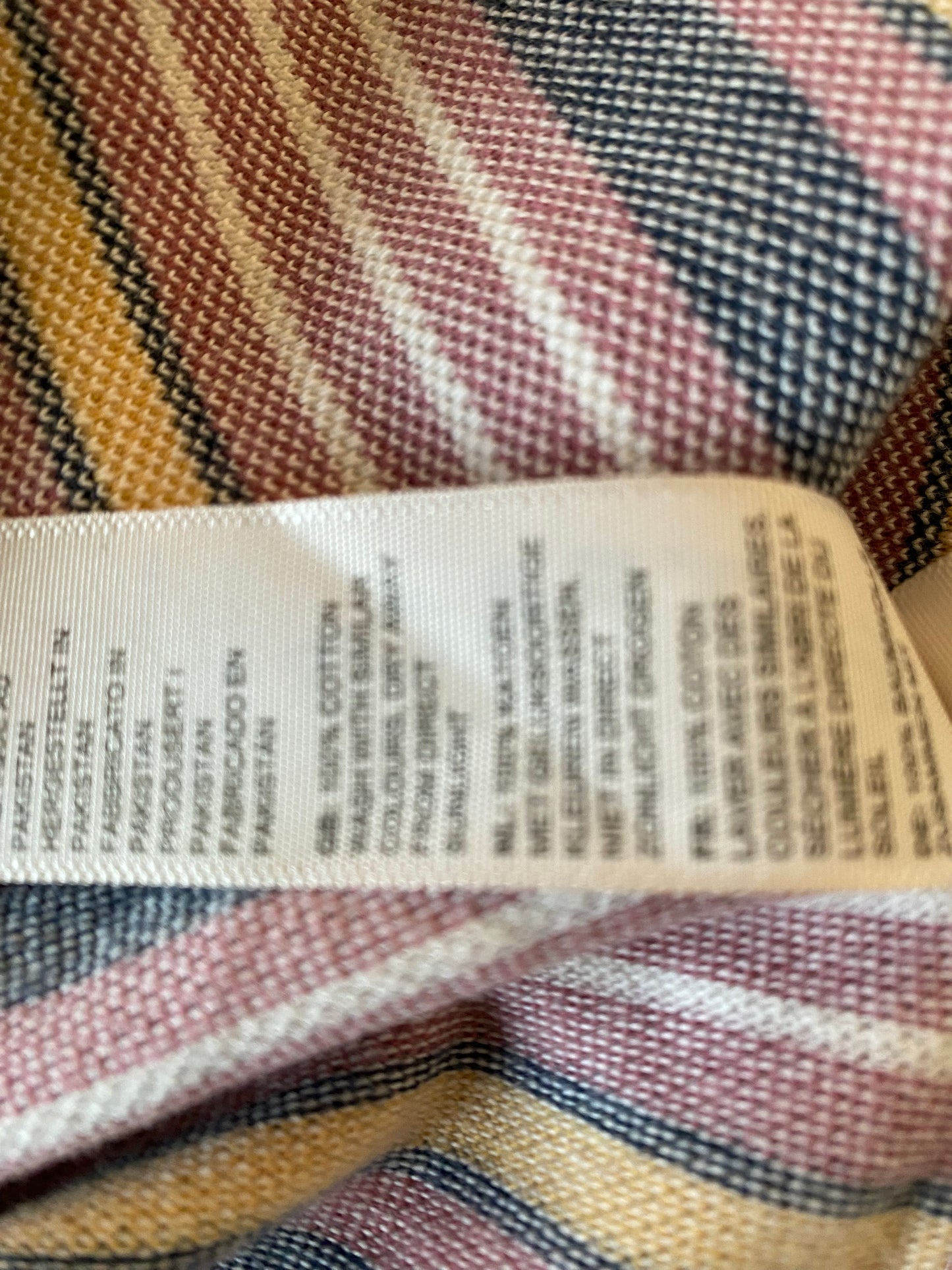 Fat Face Striped Polo Shirt Size Large