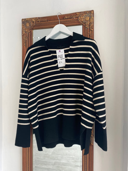 Massimo Dutti Striped Jumper Size 12-16
