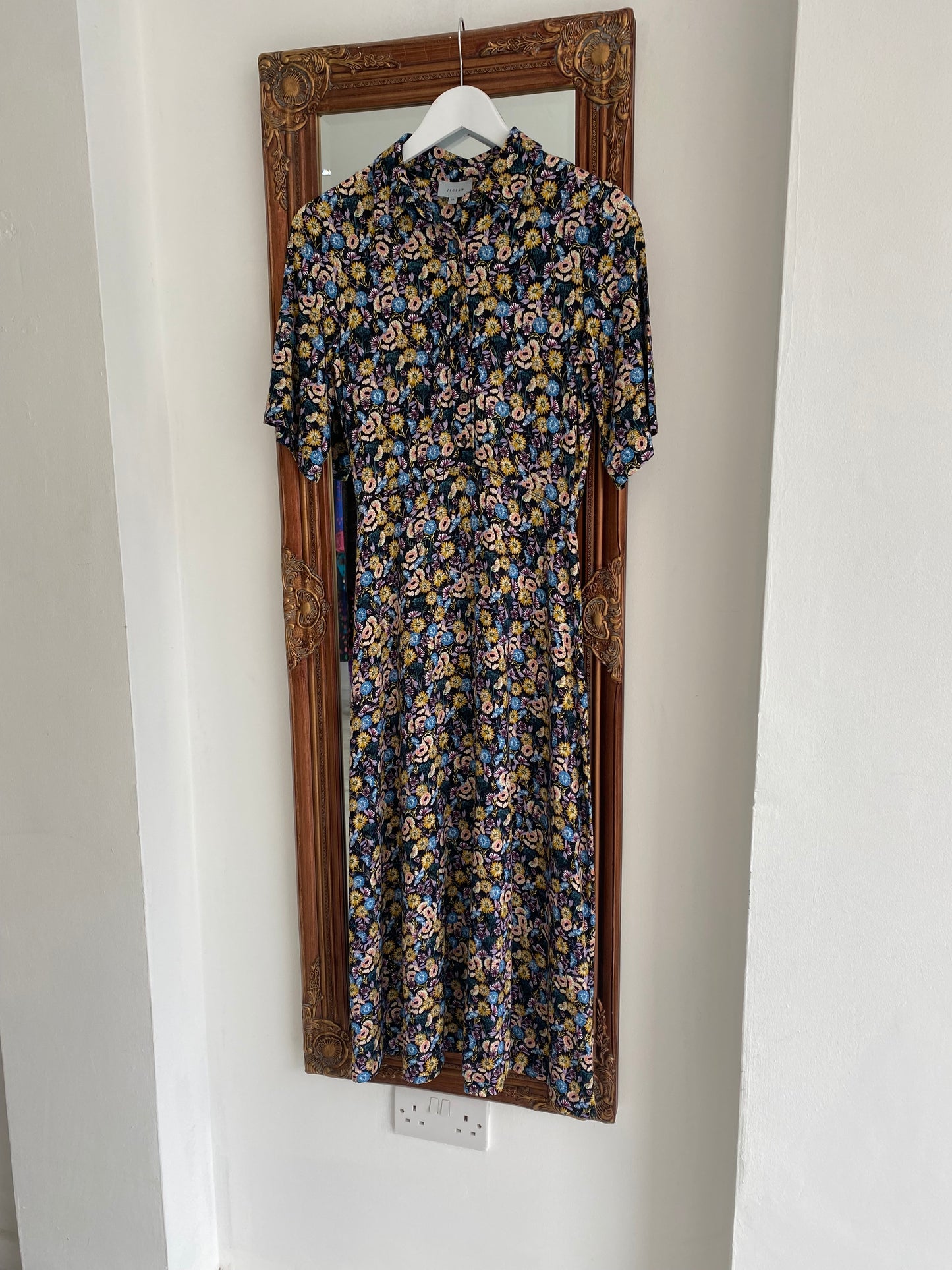 Jigsaw Floral Shirt Maxi Dress Size 8
