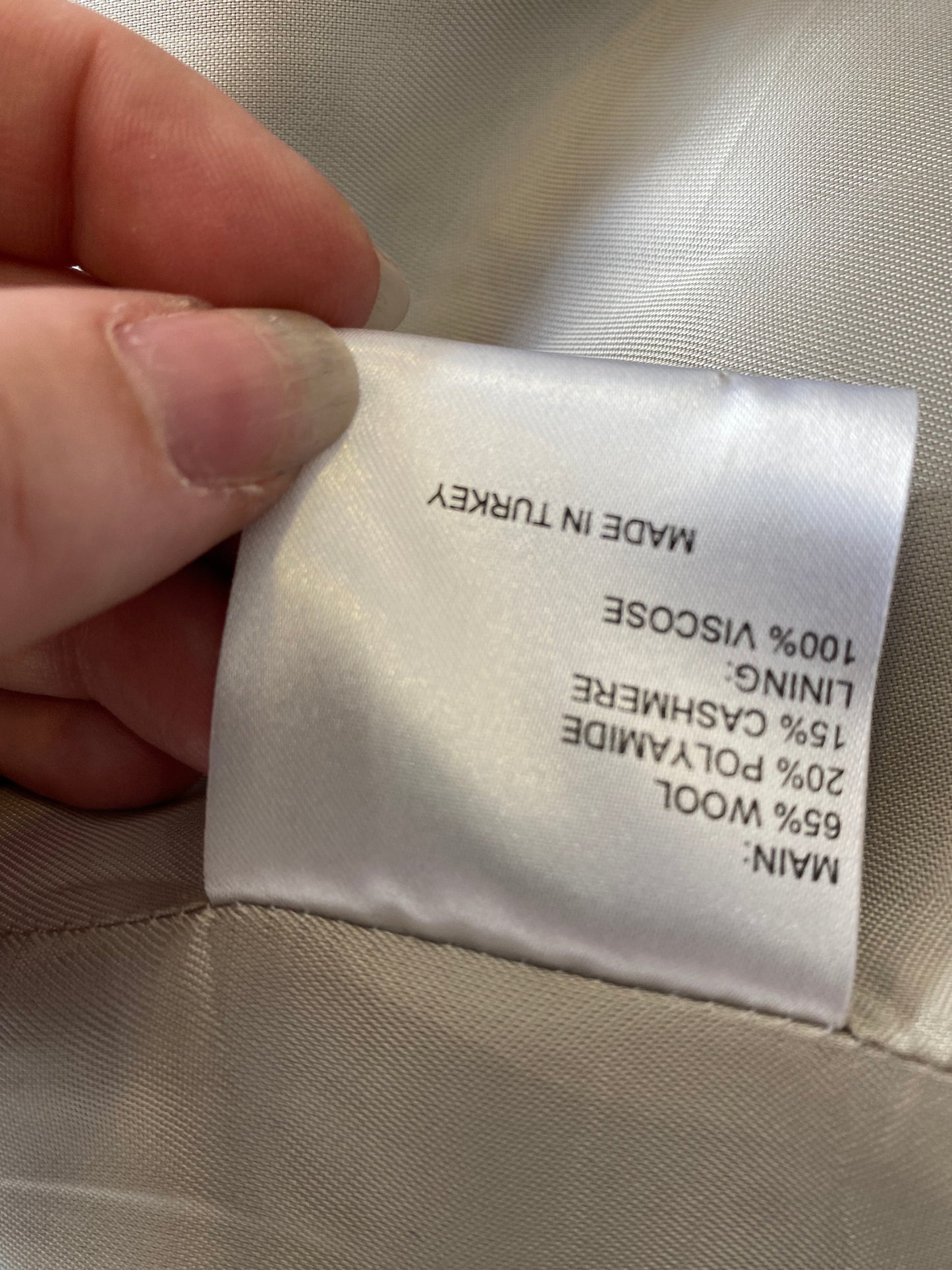 Karen Millen cashmere blend trench coat size 8