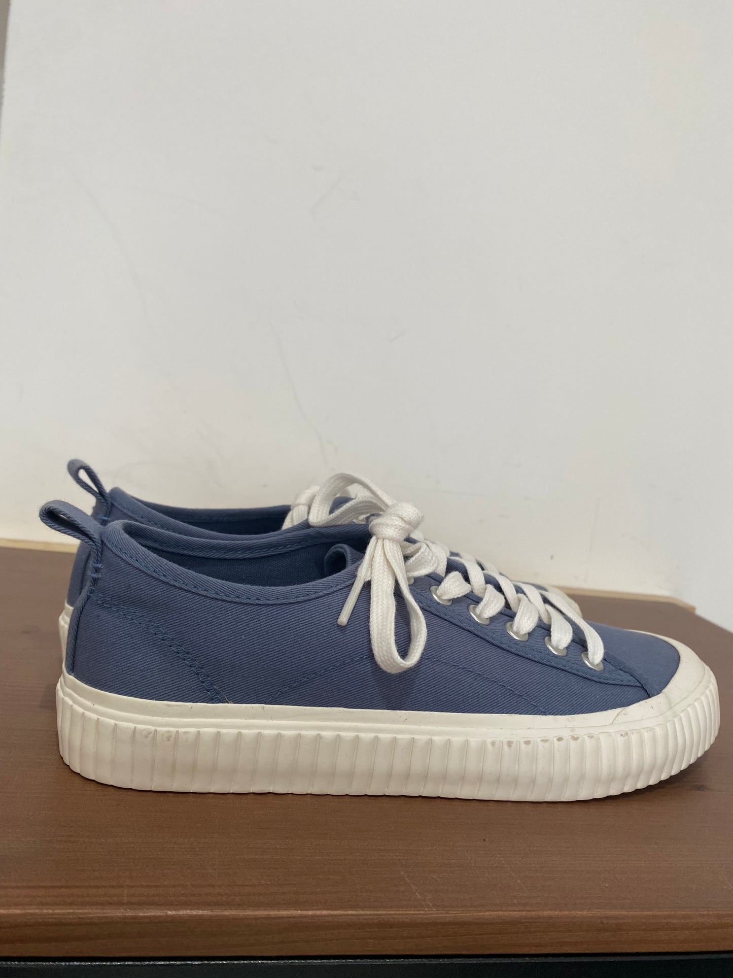 Kin John Lewis Emilia Blade Blue Canvas Trainers Size 6