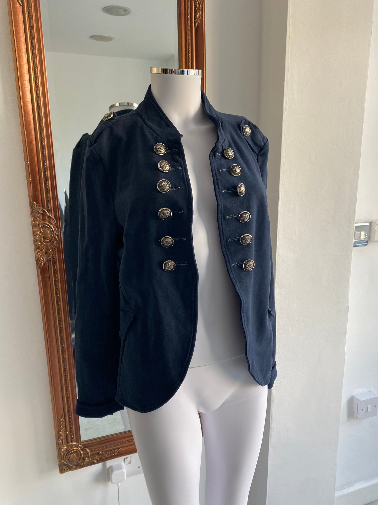 Ella and Cherry Navy Military Jacket Size XL 12-14
