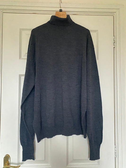 John Smedley Grey Wool Jumper New Size XXL