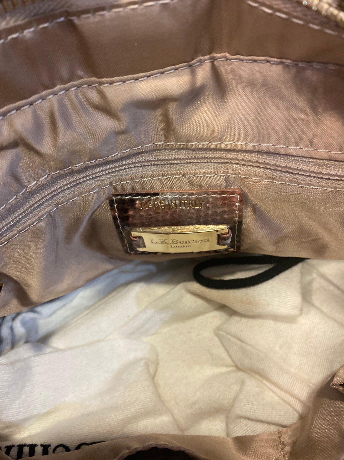 LK Bennett Faux Snake Leather Handbag