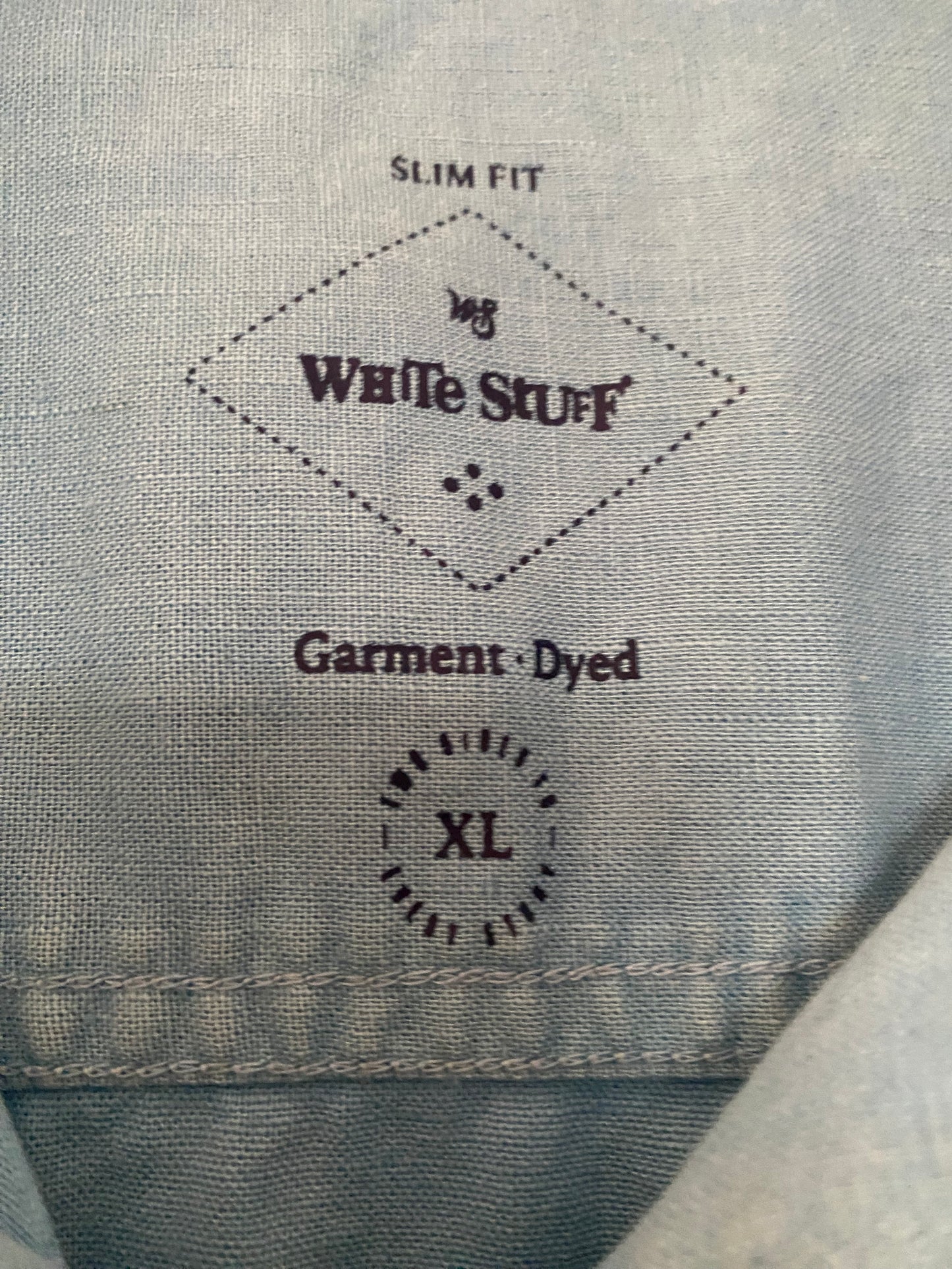White Stuff Linen and Cotton Light Blue Shirt Size XL