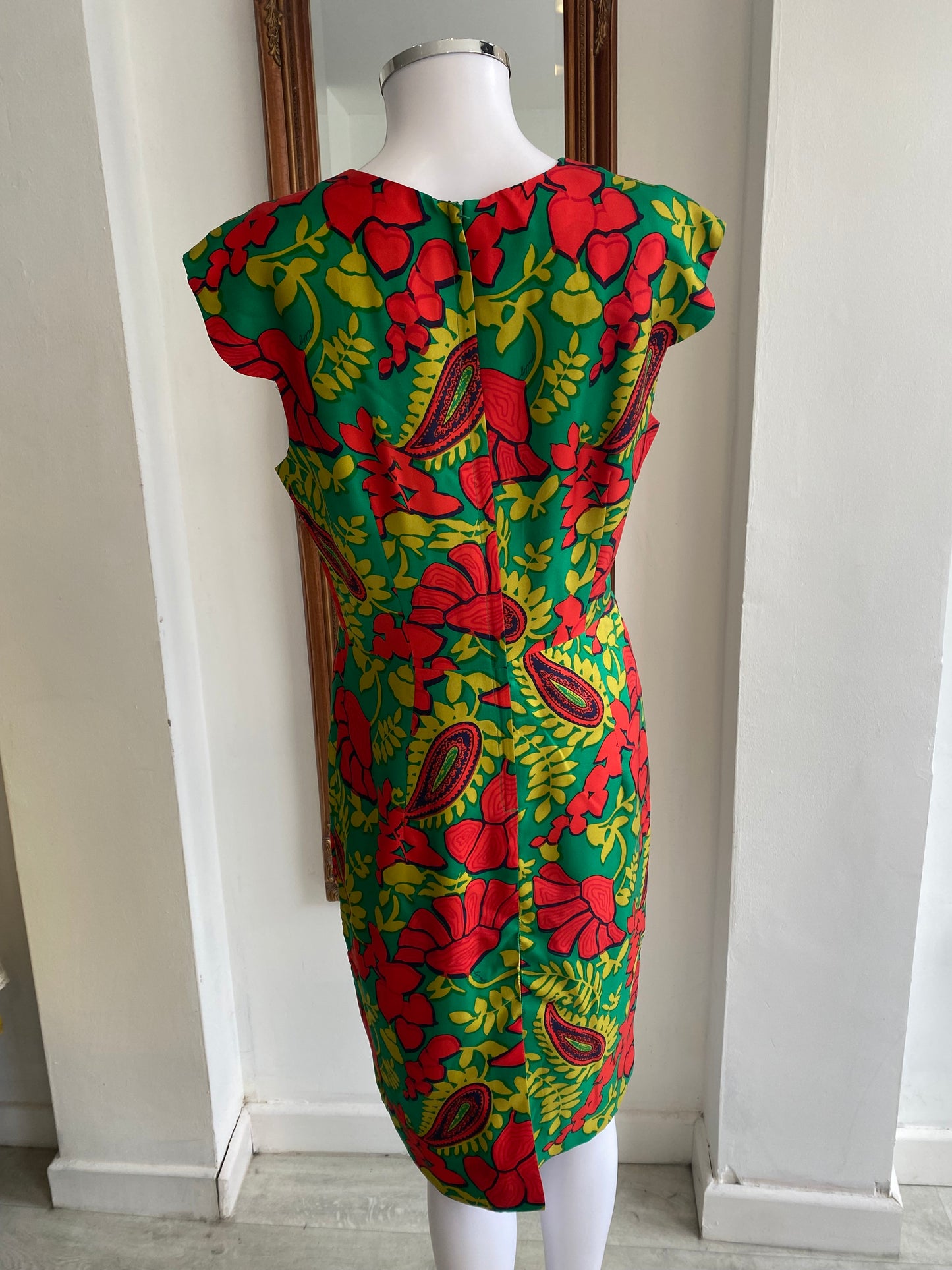 Milly New York scarf print dress size 8 100% silk