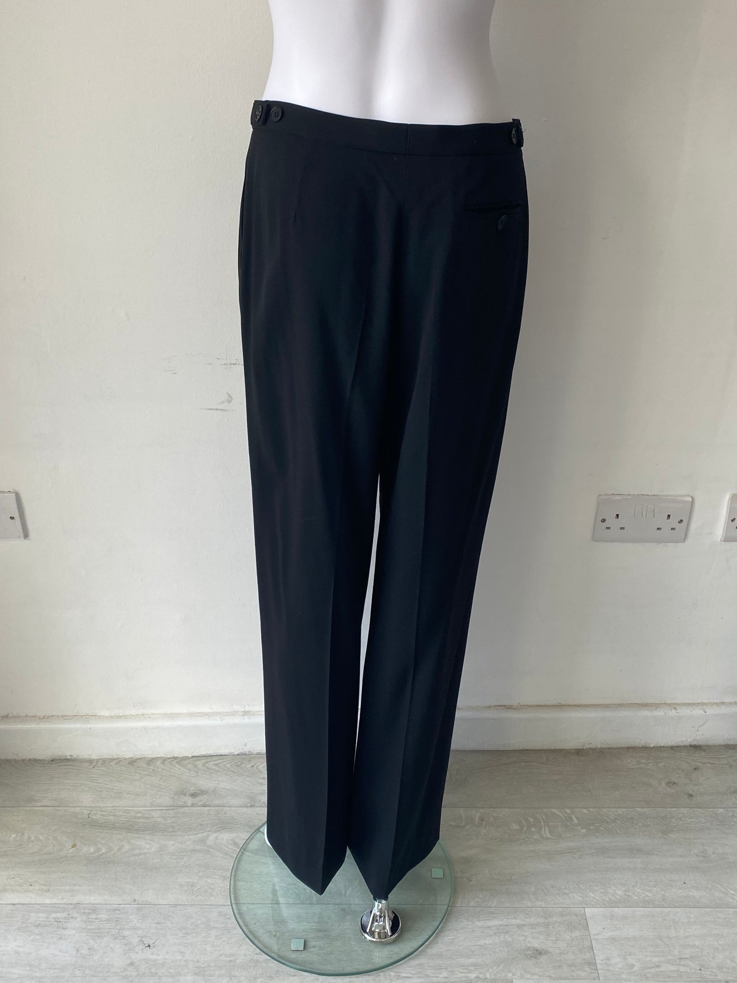 Emporio Armani Black Trouser Suit Size 10