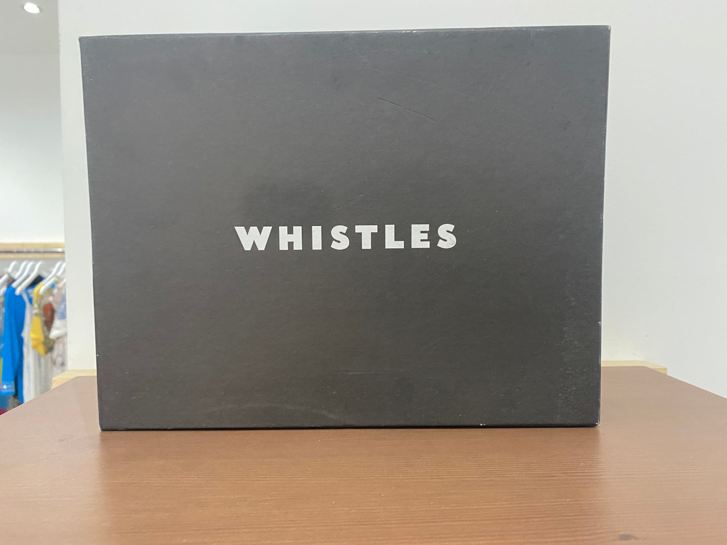 Whistles Black Leather Peep Toe Shoe Boots Size 4