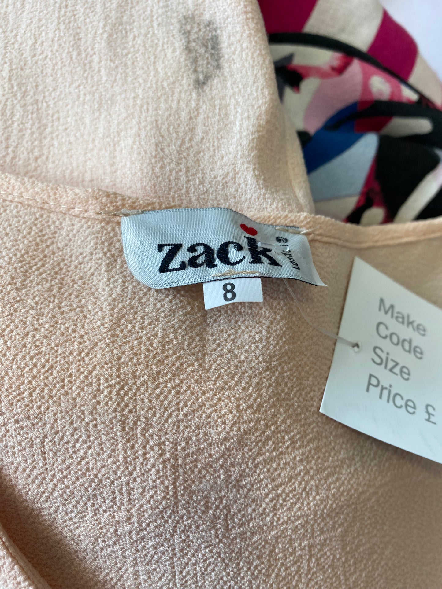 Zack Beige Floaty Top Size 8-10