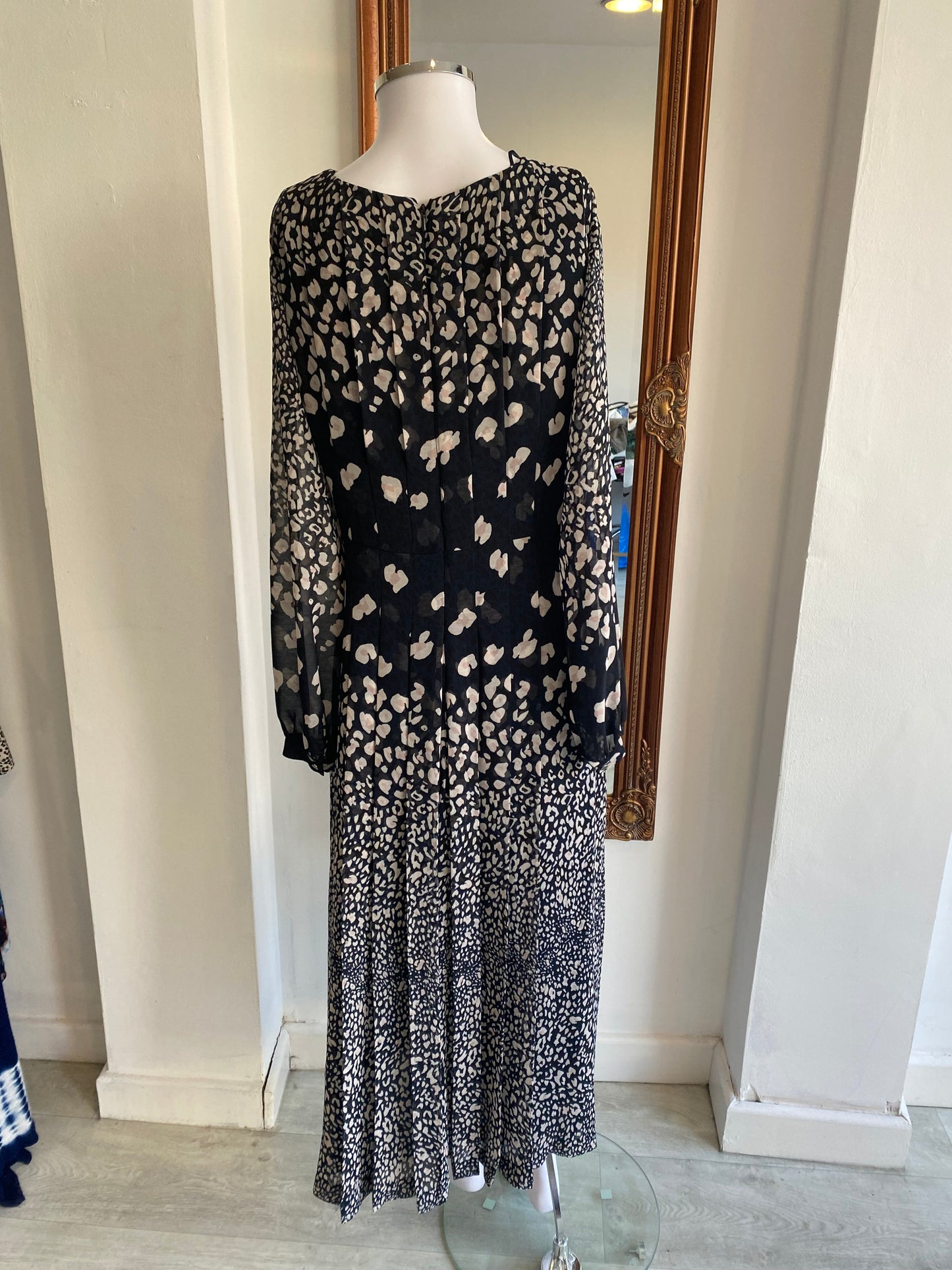 Mint Velvet Animal Print Maxi Dress Size 12