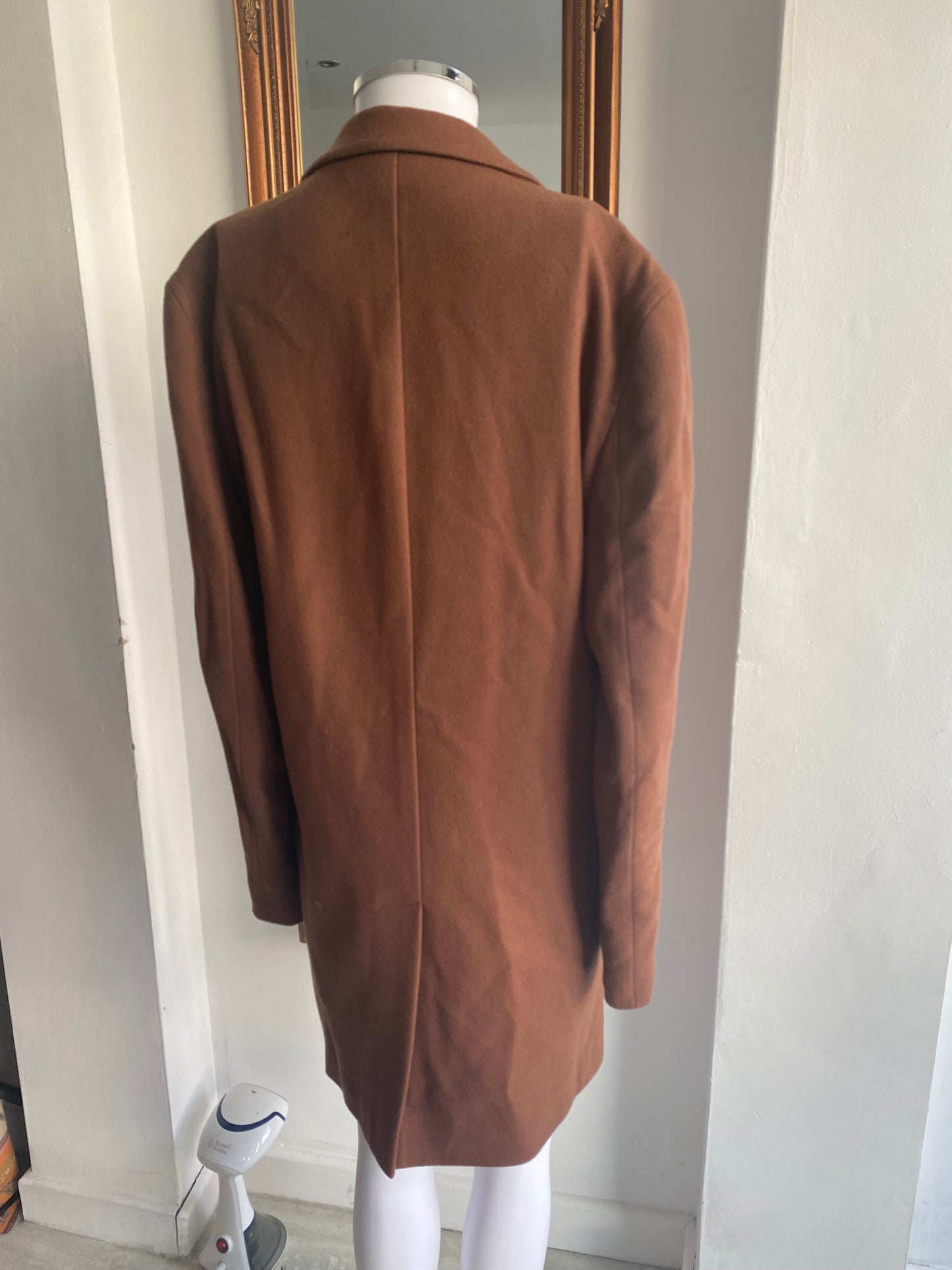 DKNY Brown Wool Blend Coat Size 10
