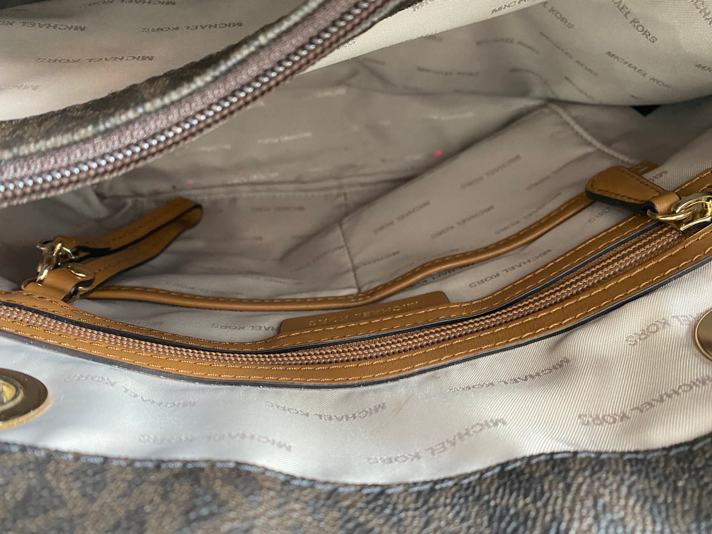 Michael Kors Monogram Canvas Tote Bag