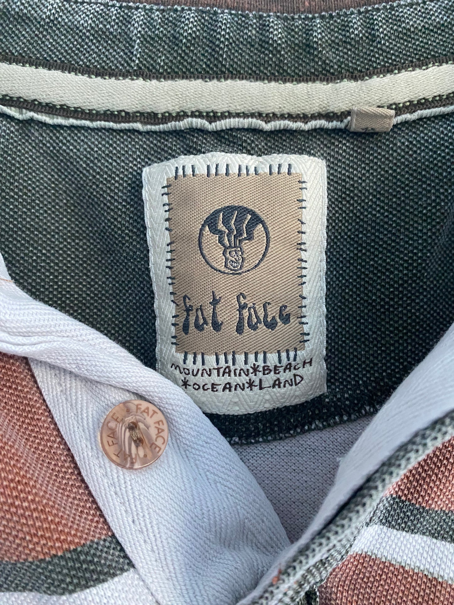 Fat Face Brown Striped Tshirt Size XL