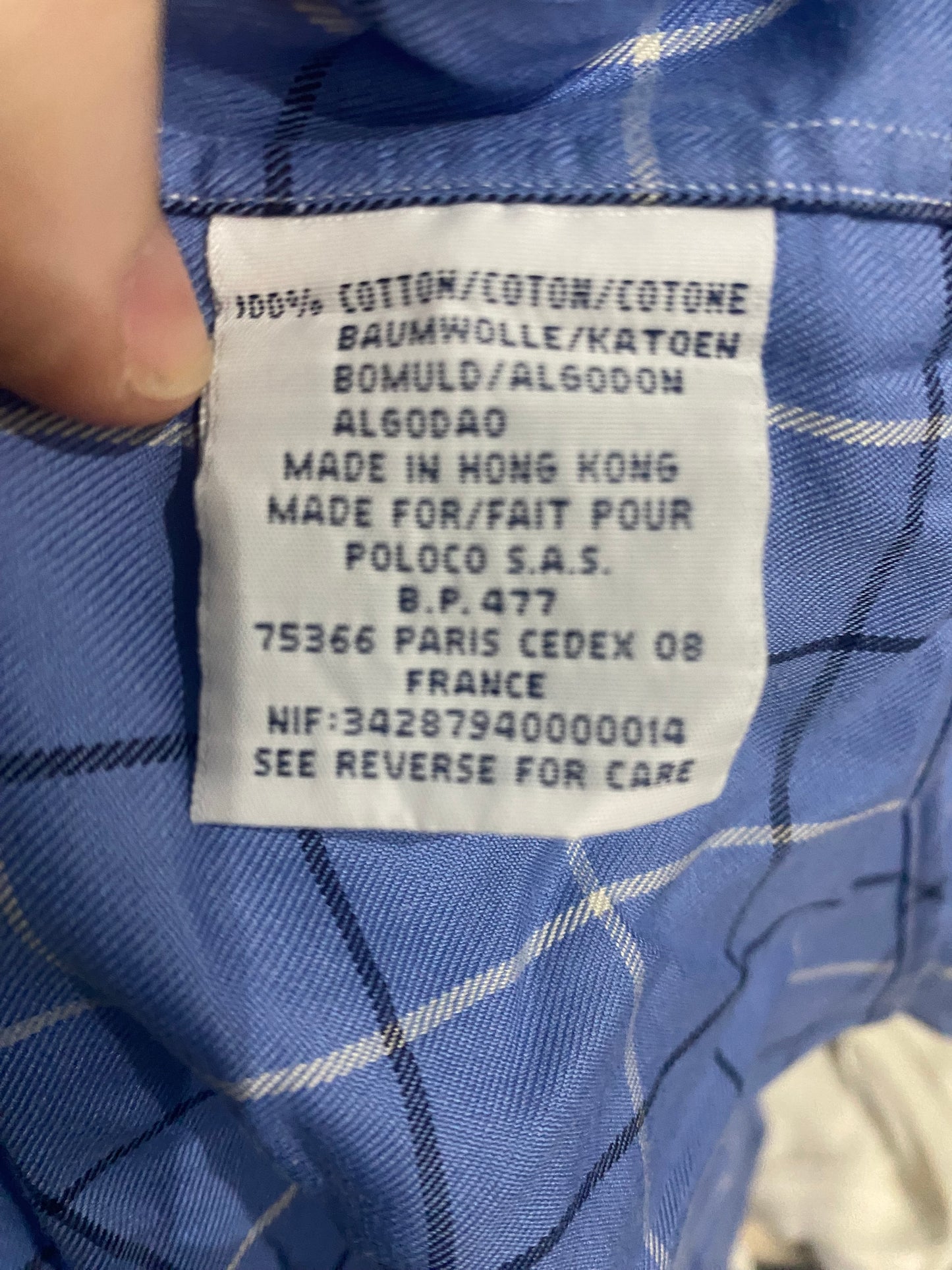 Polo Ralph Lauren Blue Checked Shirt Size XL