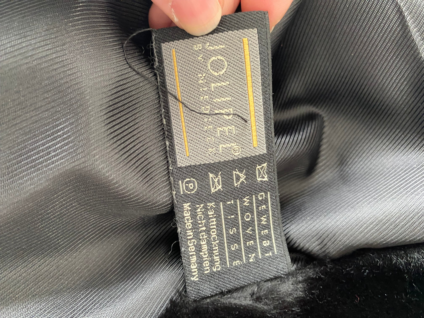 House of Fraser black faux fur coat size 18