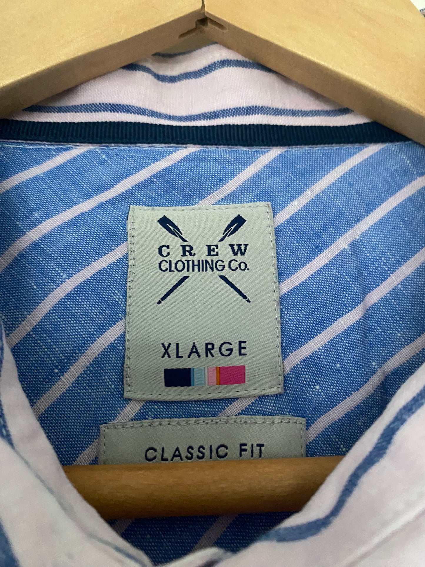 Tommy Hilfiger lilac linen stripe shirt size XL