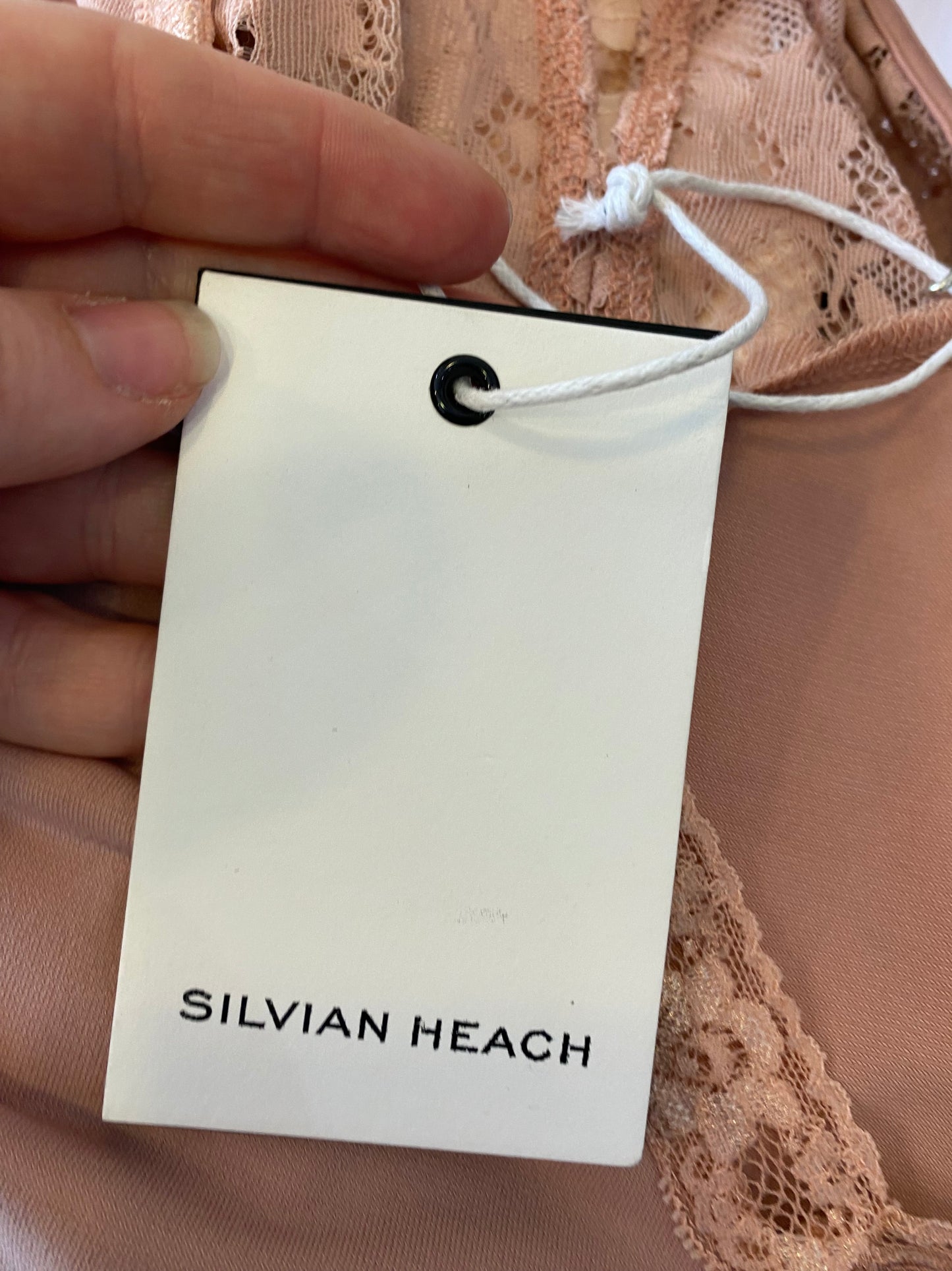 Silvian Heach Beige Lace Bodysuit Size Small 8-10