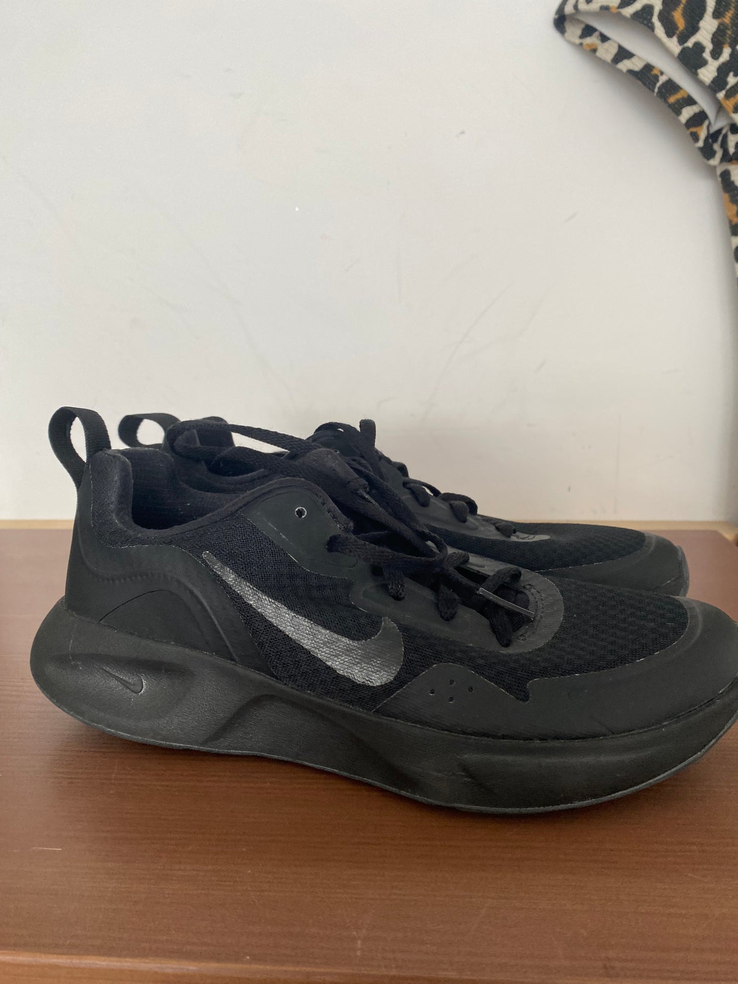 Nike black wear all day trainers size 3