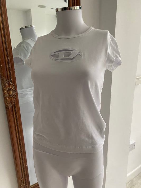 Diesel white tshirt size 8