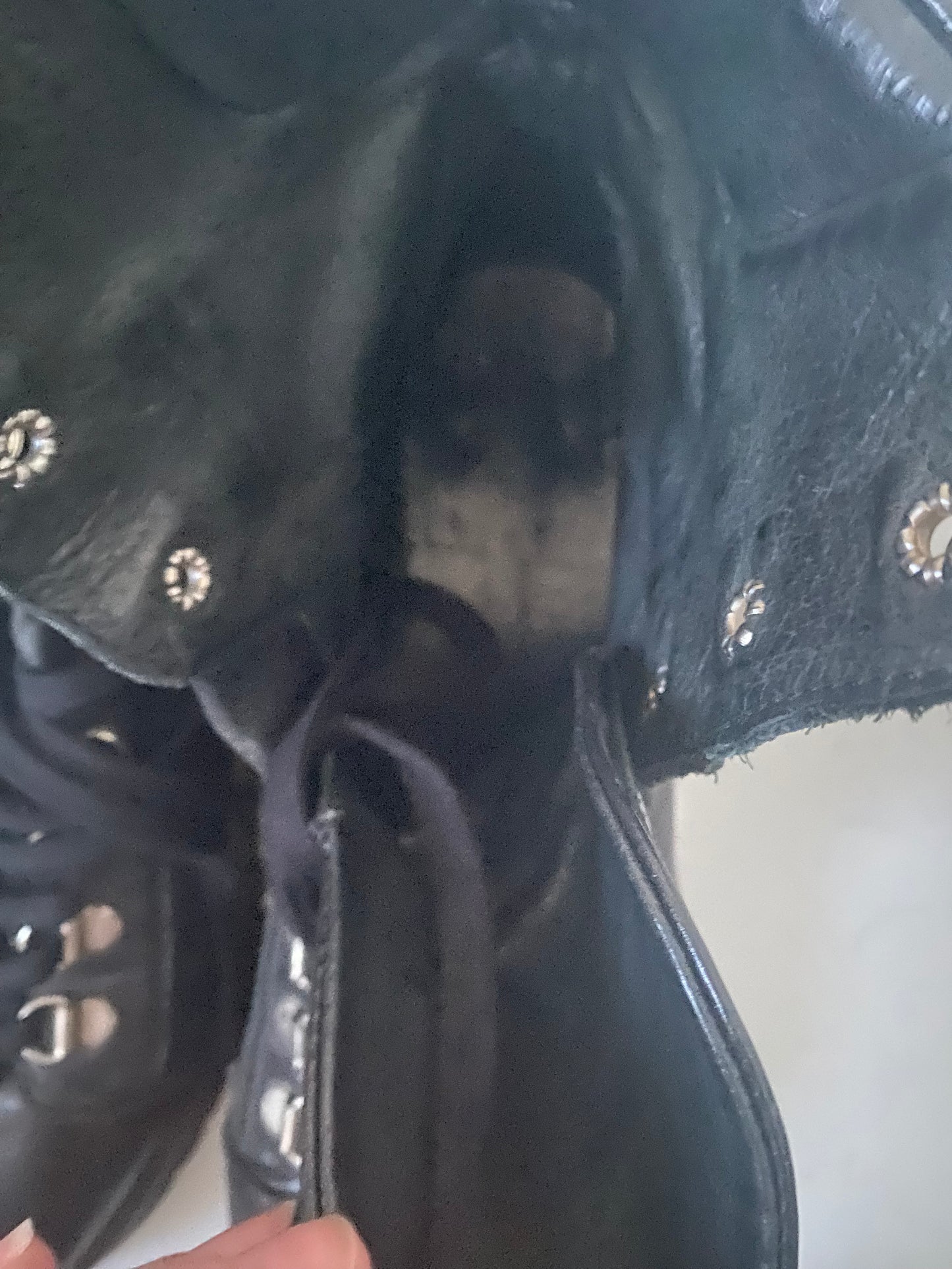 All Saints Black Leather Franka Boots Size 5