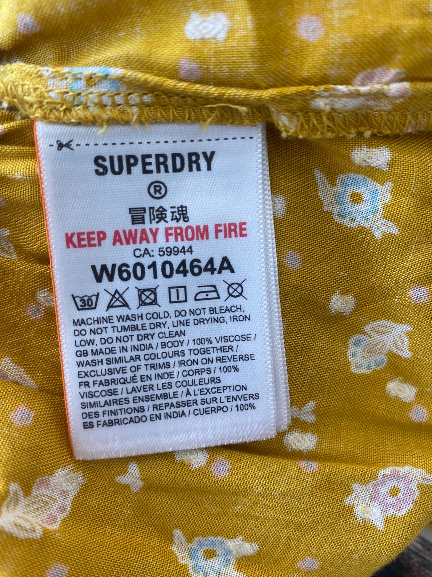 Superdry top size 8