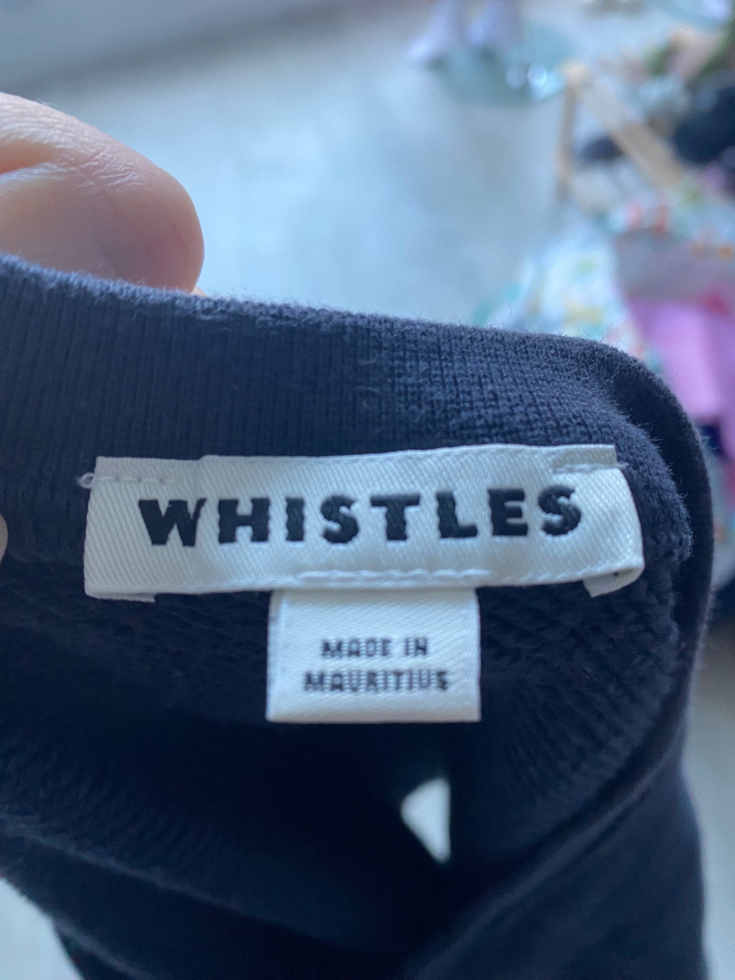 Whistles Navy Slogan Sweater Size 8