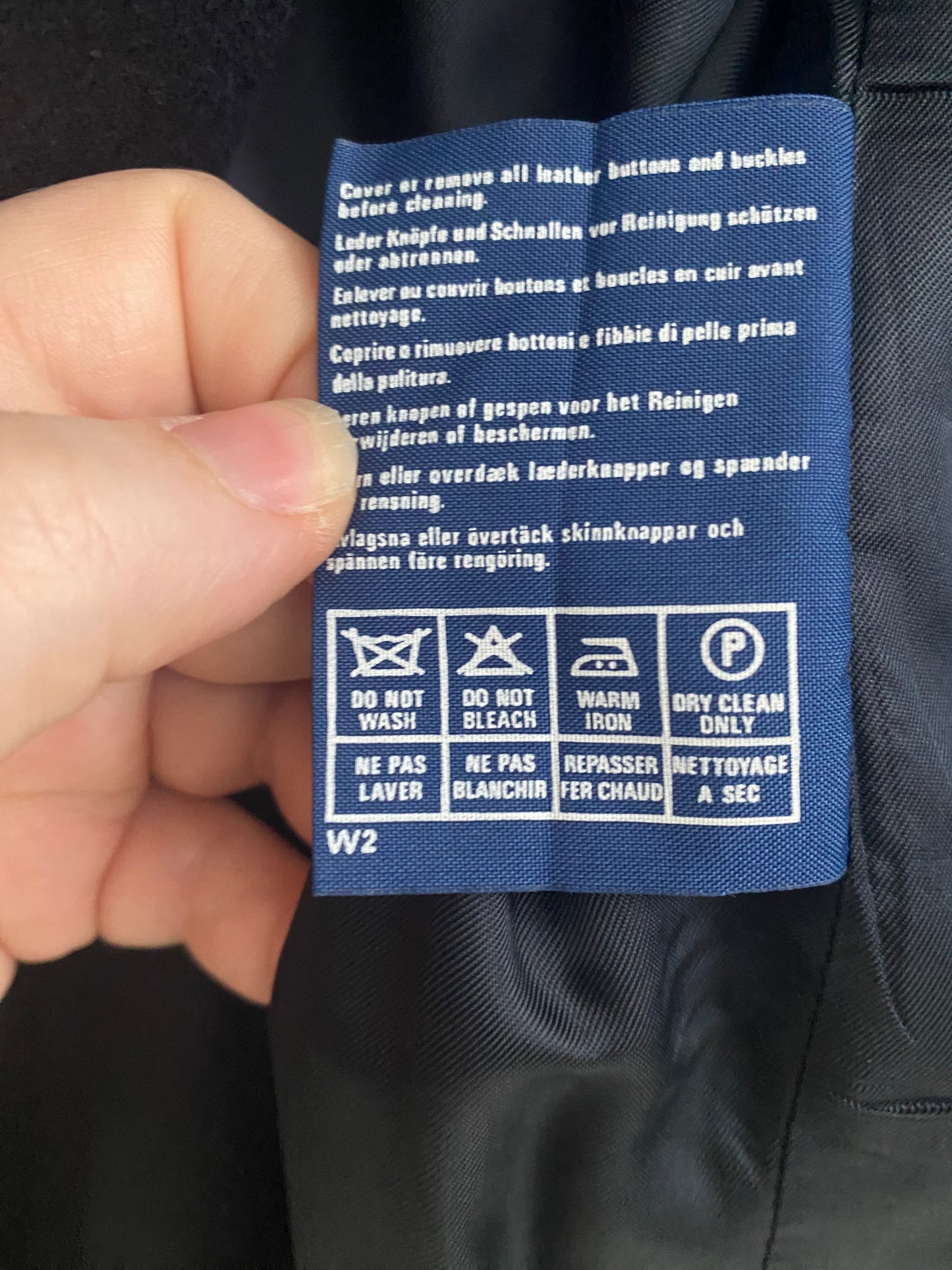 Burberry 100% Cashmere Coat Midnight Blue Size XL