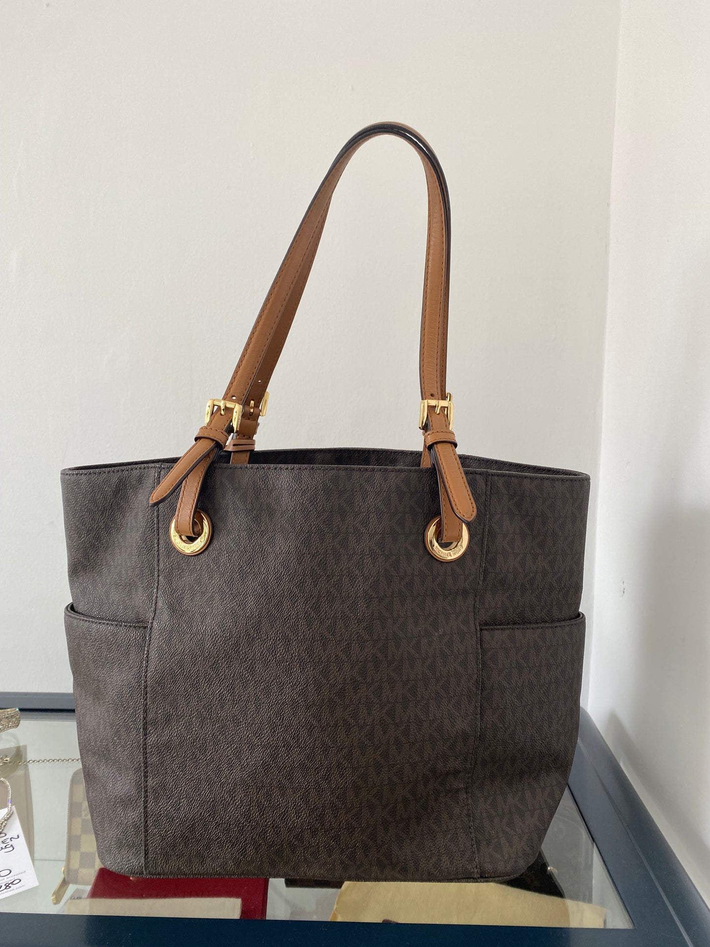Michael Kors Monogram Canvas Tote Bag