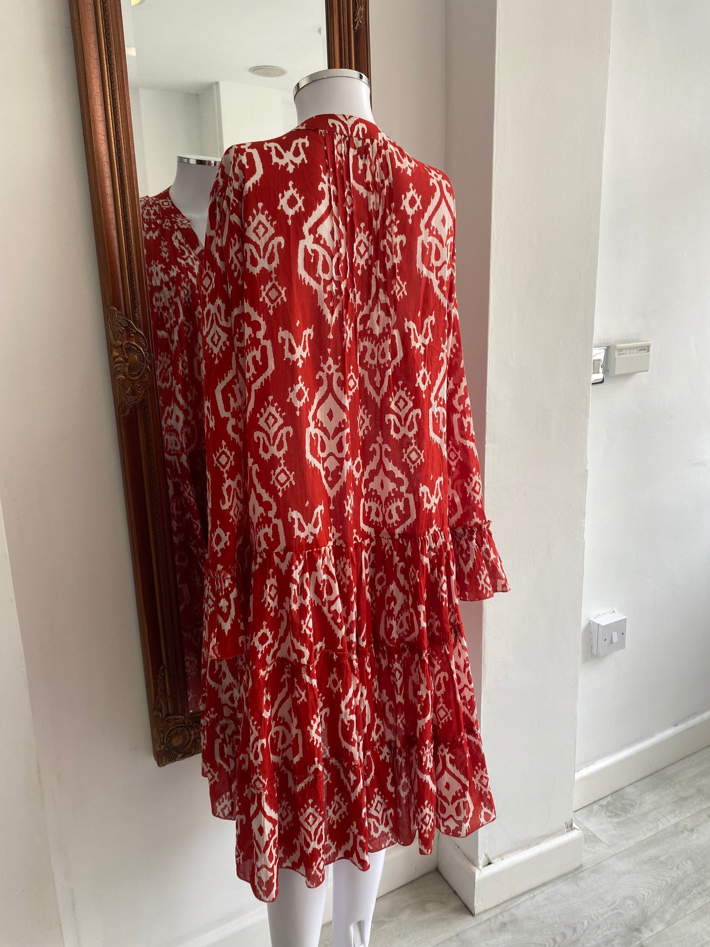 Handprint Dream Apparel Red Aztec Print Dress Size 8-12