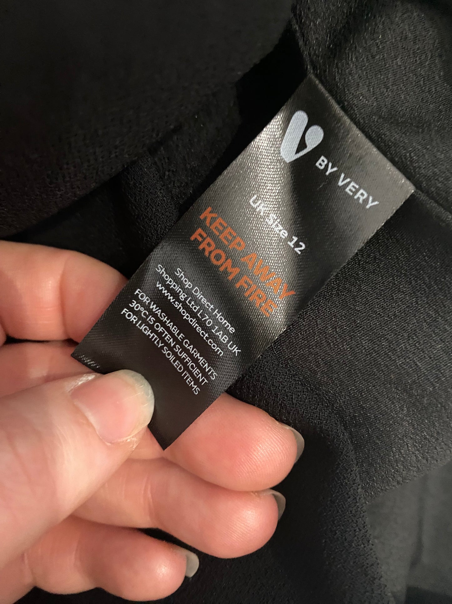 V by Very Black Tuxedo Dress Size 12 With Tags