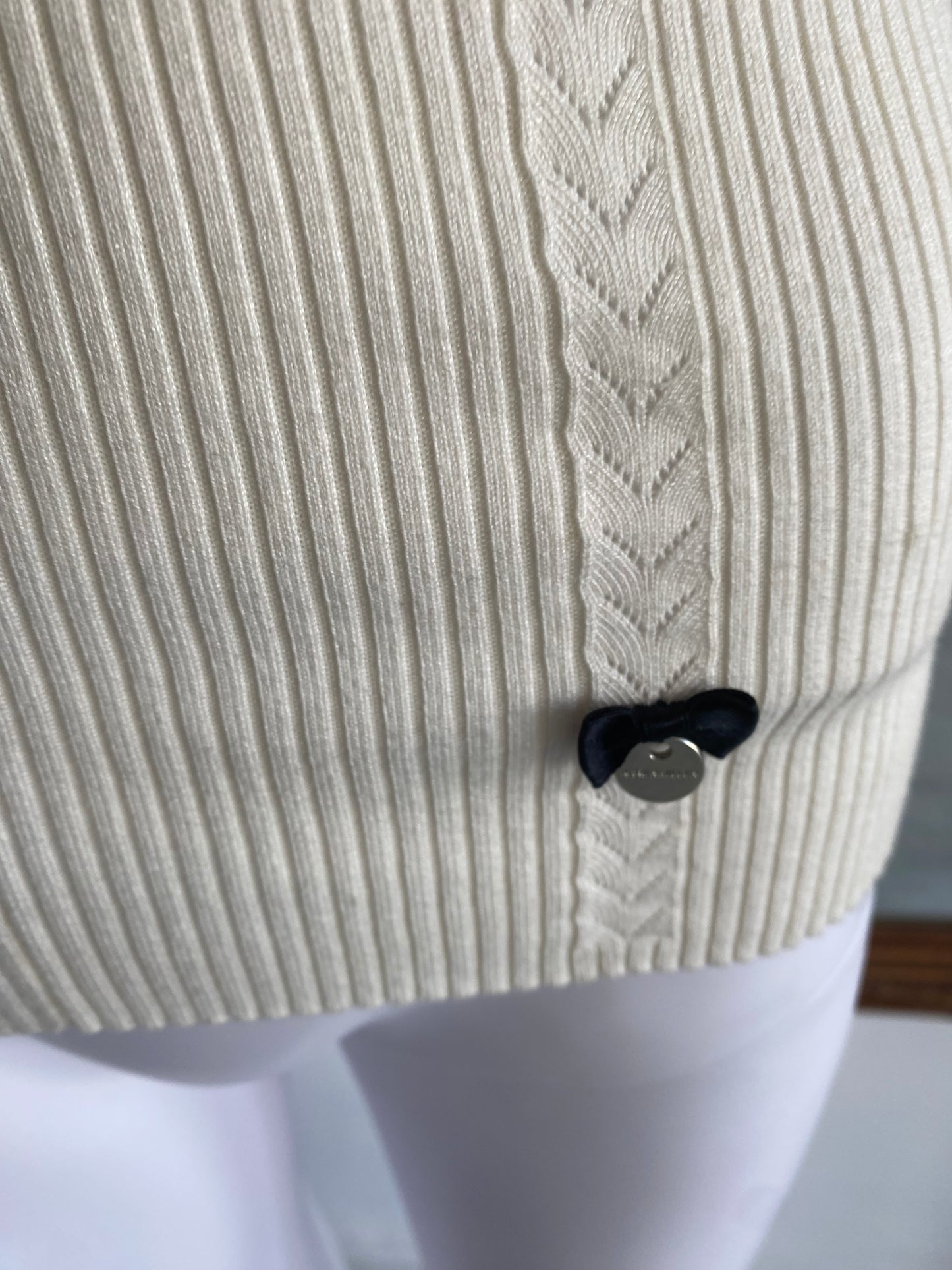 Karen Millen cream knit top size 8