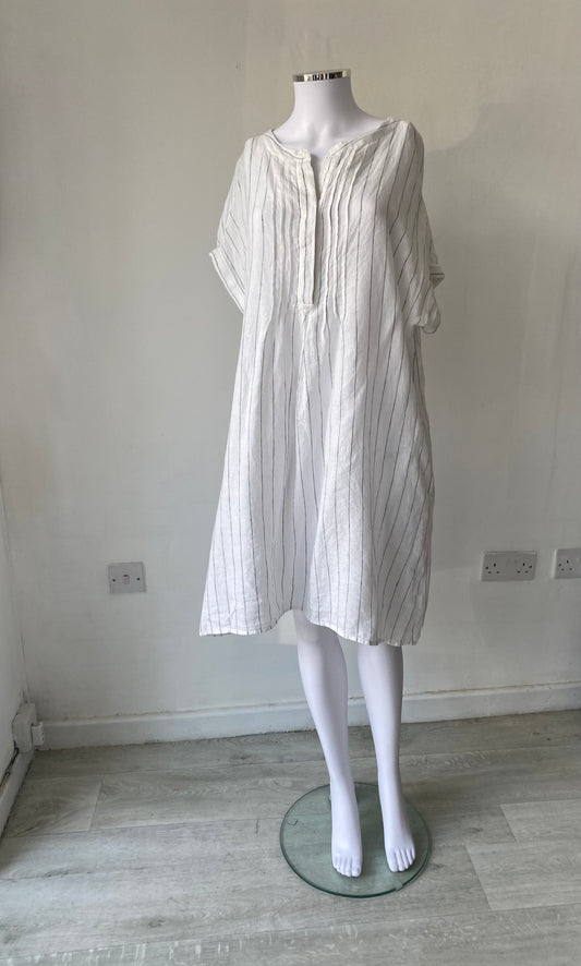Phase Eight Striped Linen Dress Size 12