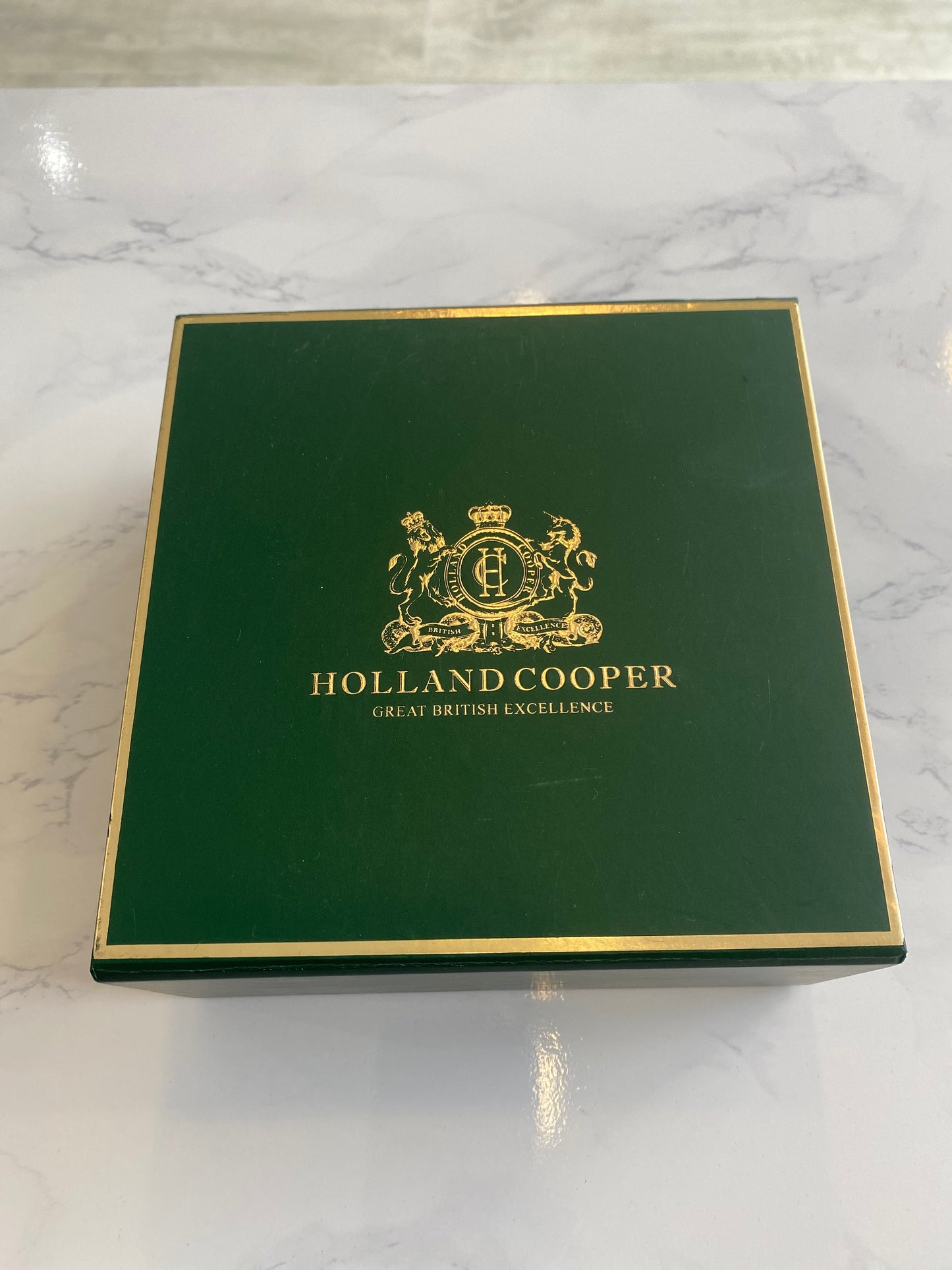 Holland Cooper Tan Croc Leather Belt with Box