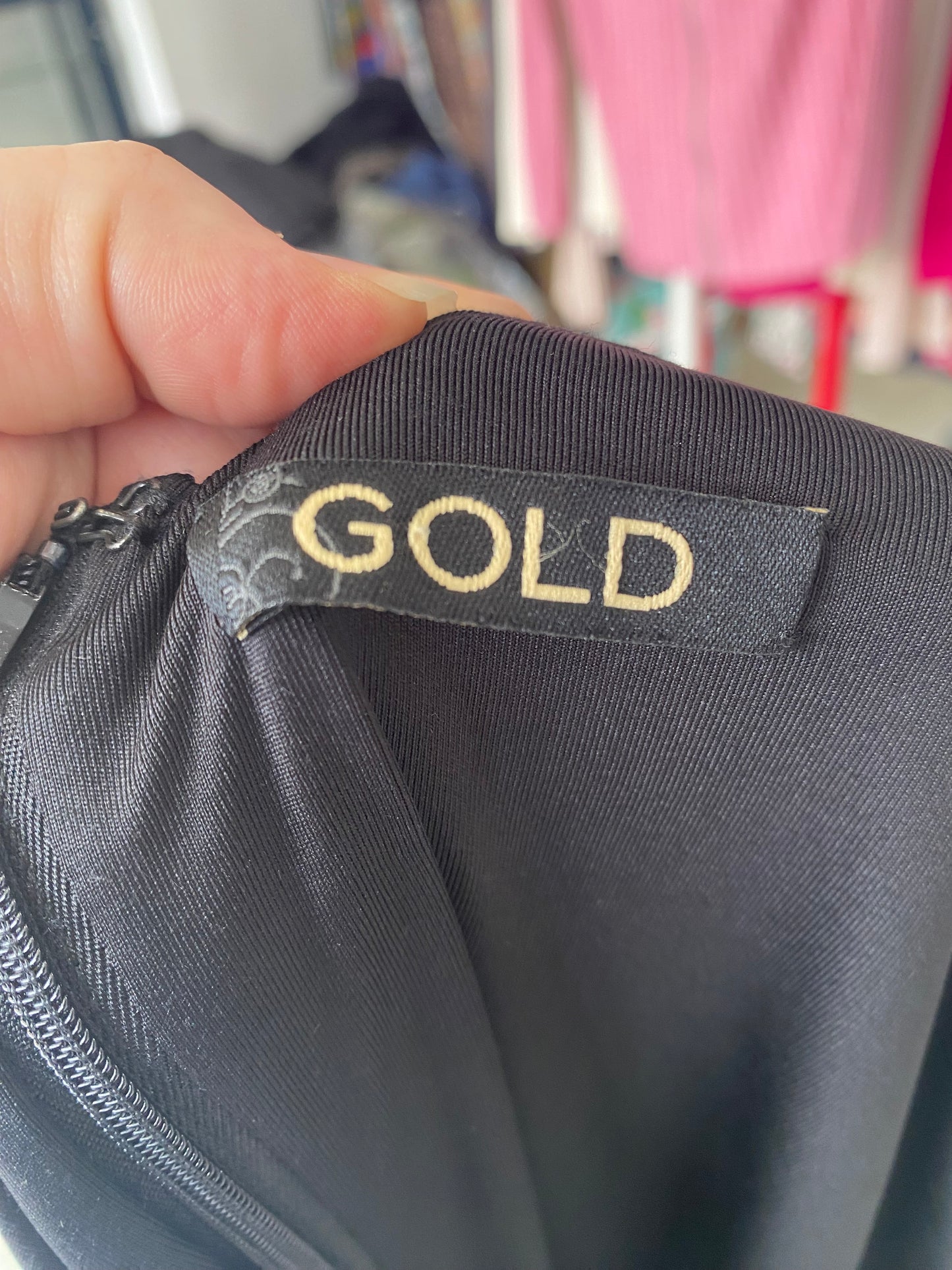 Gold animal print dress size 14