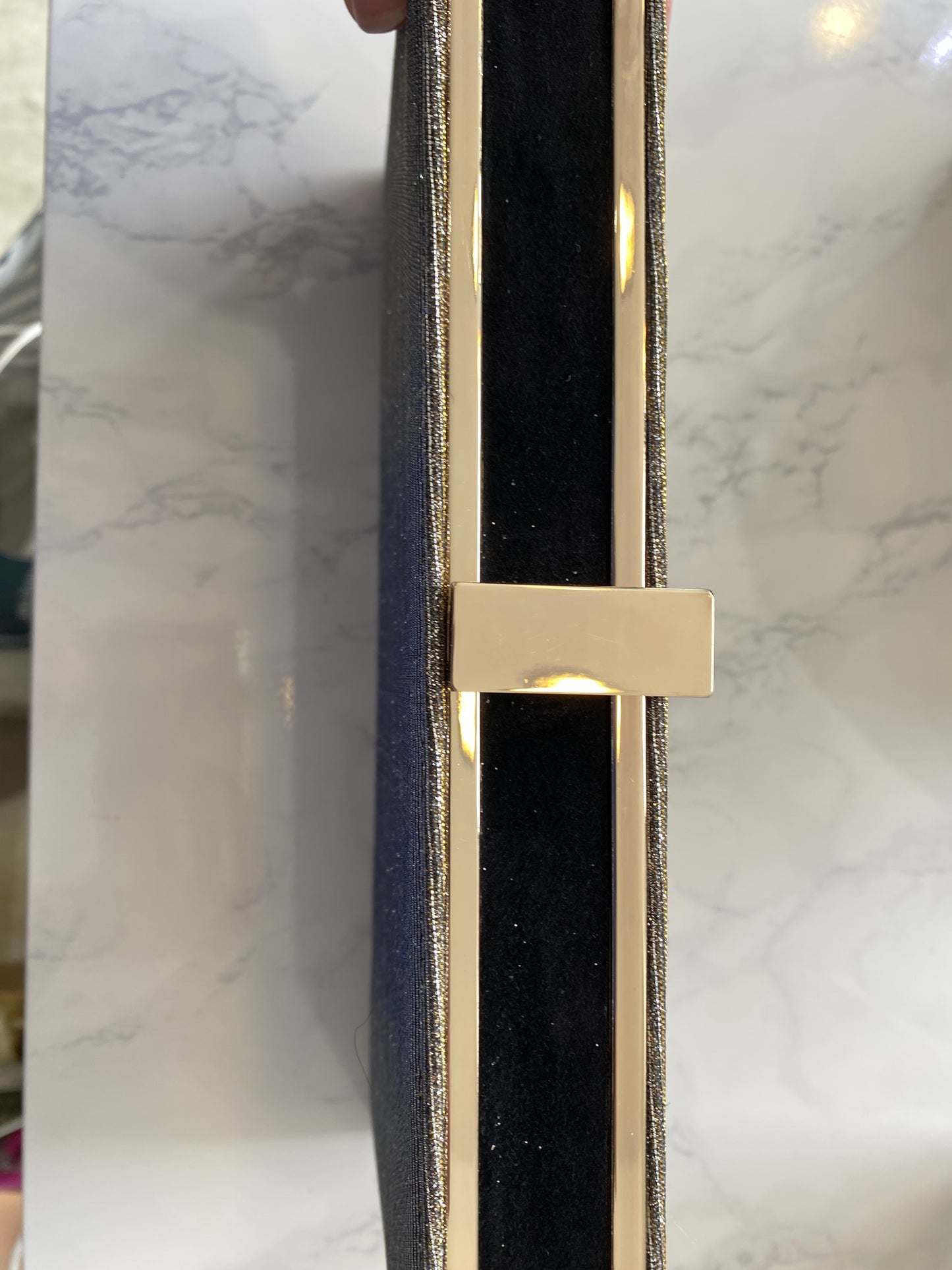 Dune Gold Shimmer Fabric Handbag