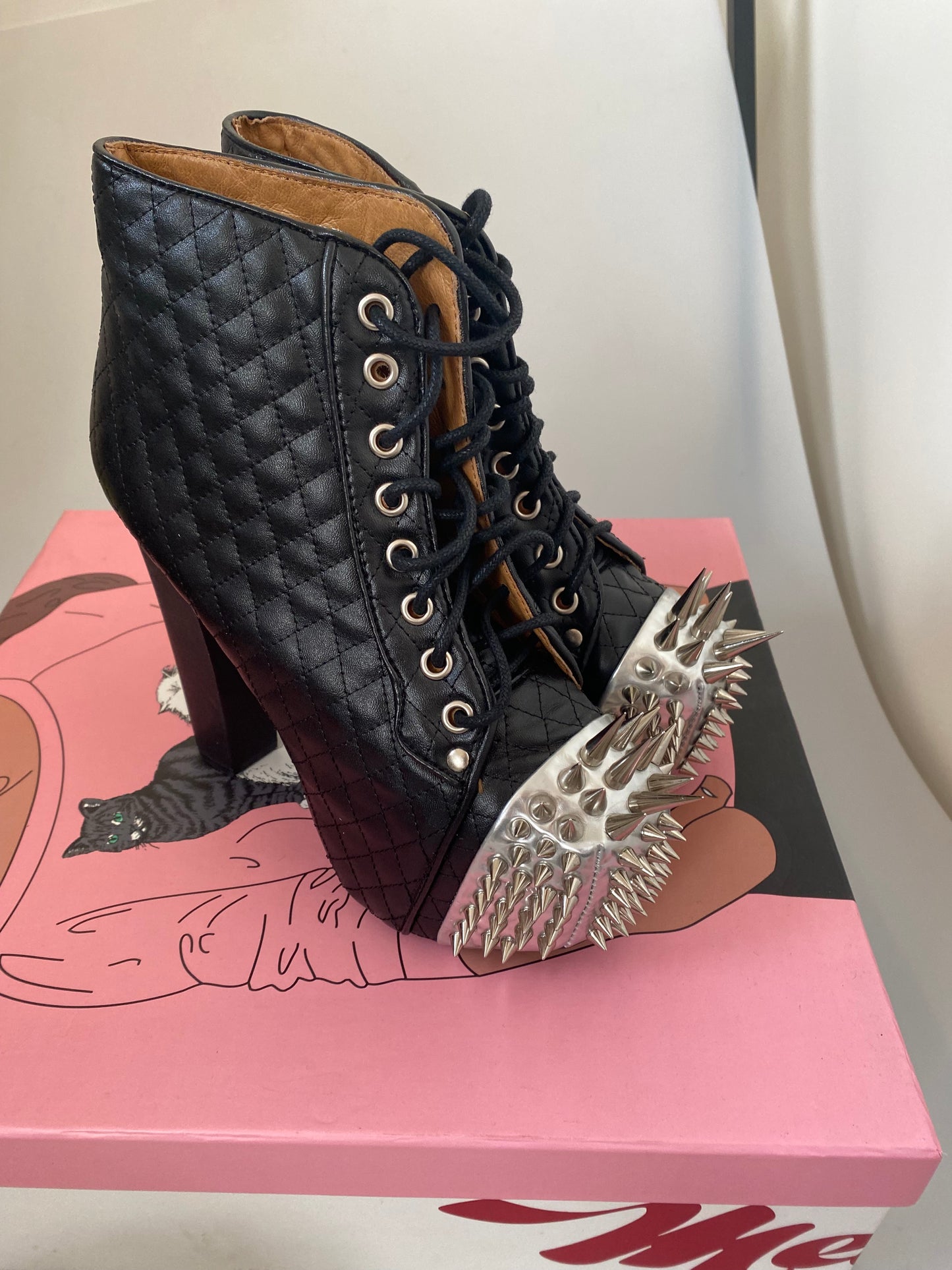 Jeffrey Campbell Boots with Spikes Size 3